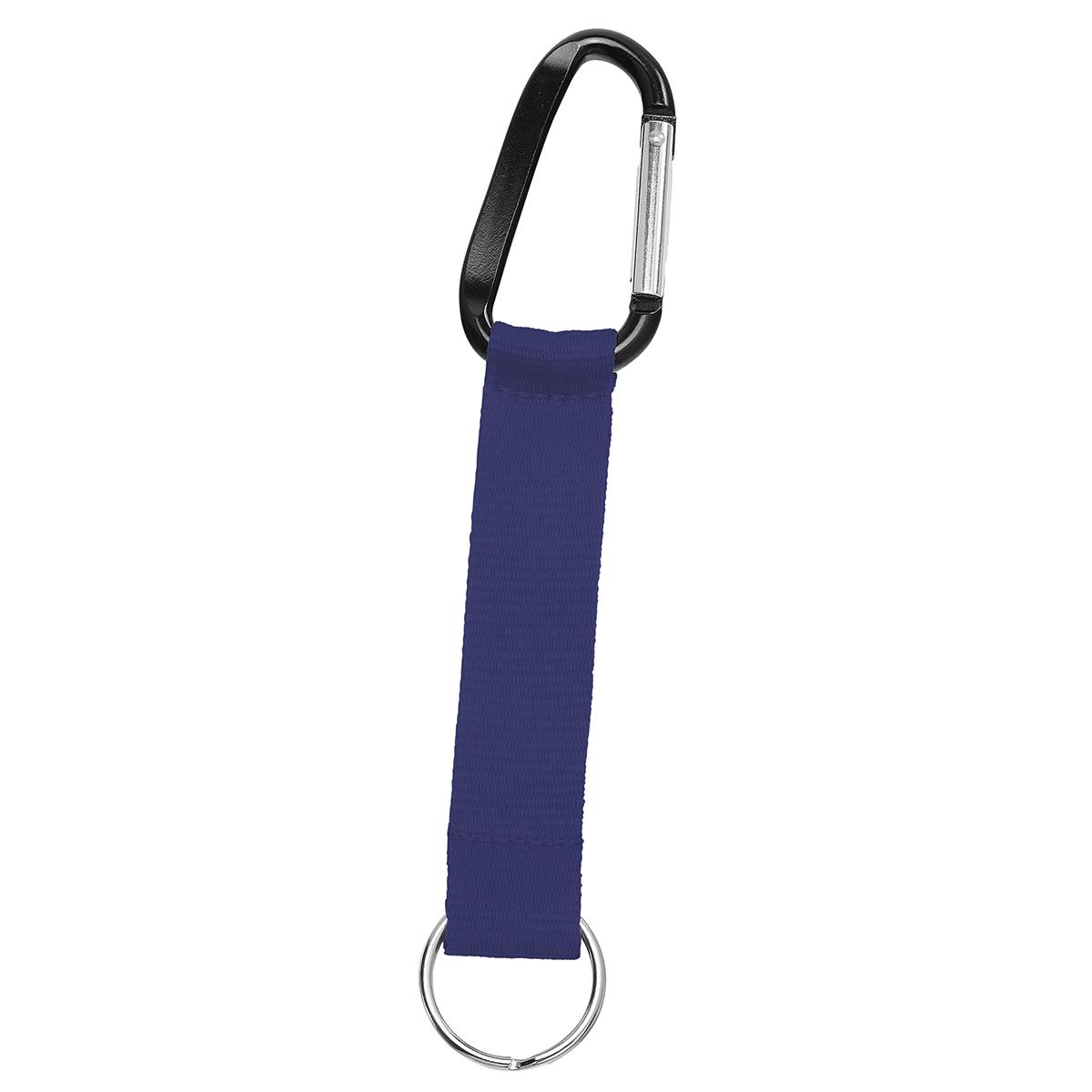Grundfarbe Marineblau (ca. Pantone 281C), Karabiner schwarz