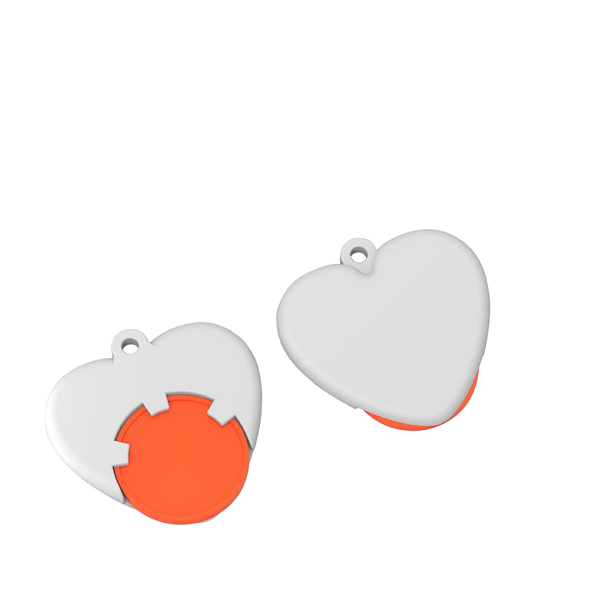 Chip orange, Chiphalter weiß