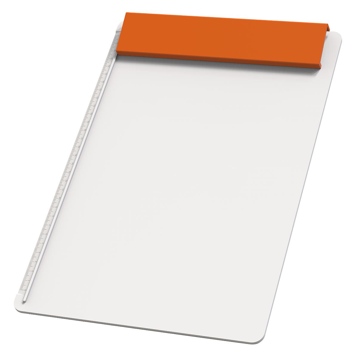 Platte weiß, Leiste orange
