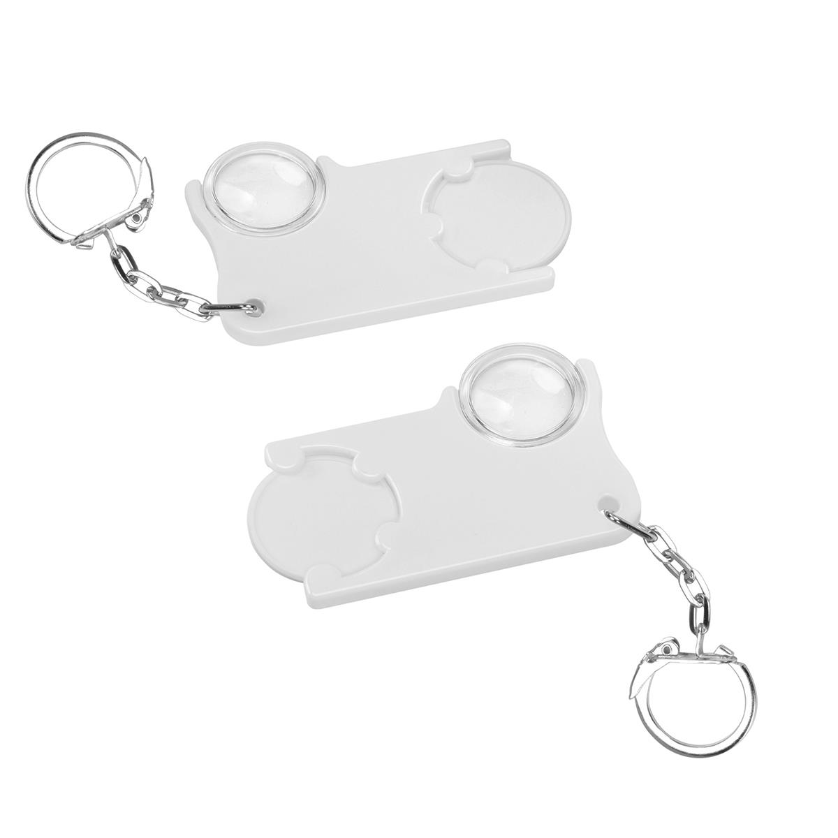 Chiphalter mit 1EUR-Chip und Lupe