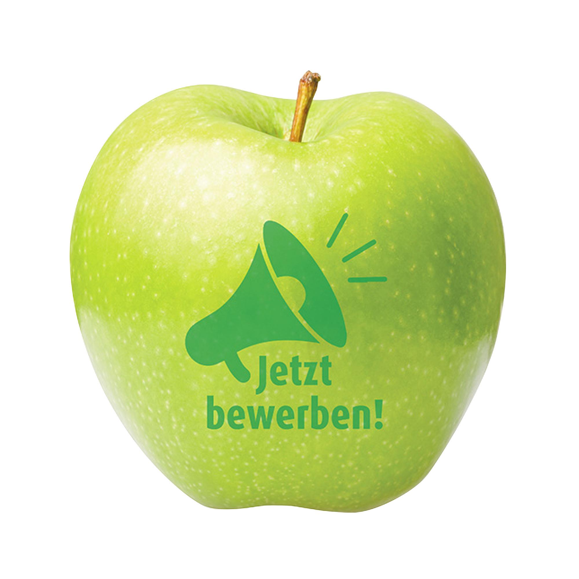 Apfel grün ´Jetzt bewerben!´