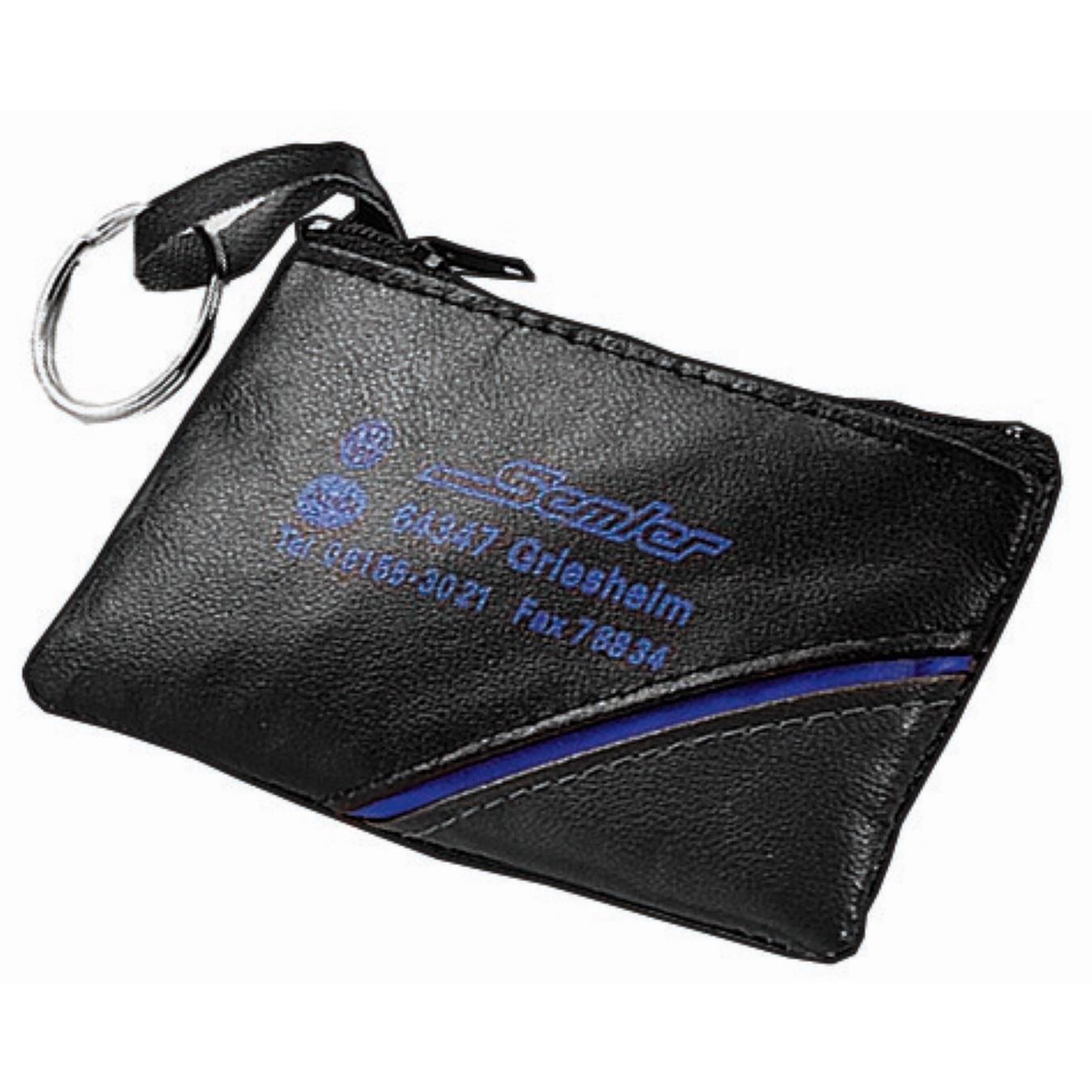 CreativDesign® Schlüsseltasche ´CD´ schwarz/blau
