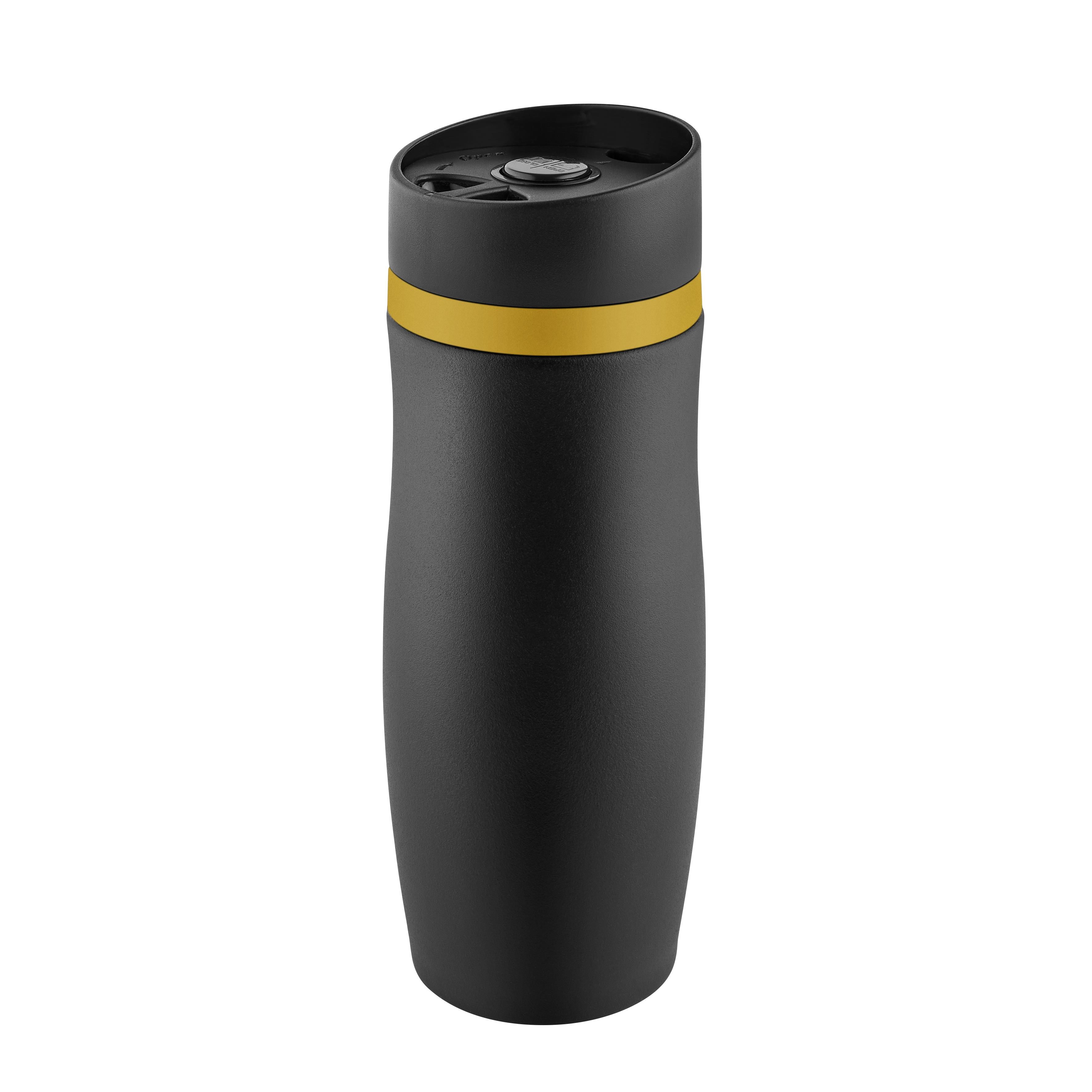 Metmaxx® Thermobecher ´CremaExtensaNero´ schwarz/Ring gelb