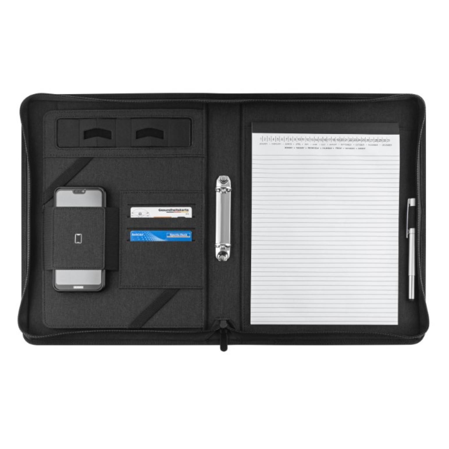 Blackmaxx® Executive Business Portfolio ´MaxiZip4´ schwarz