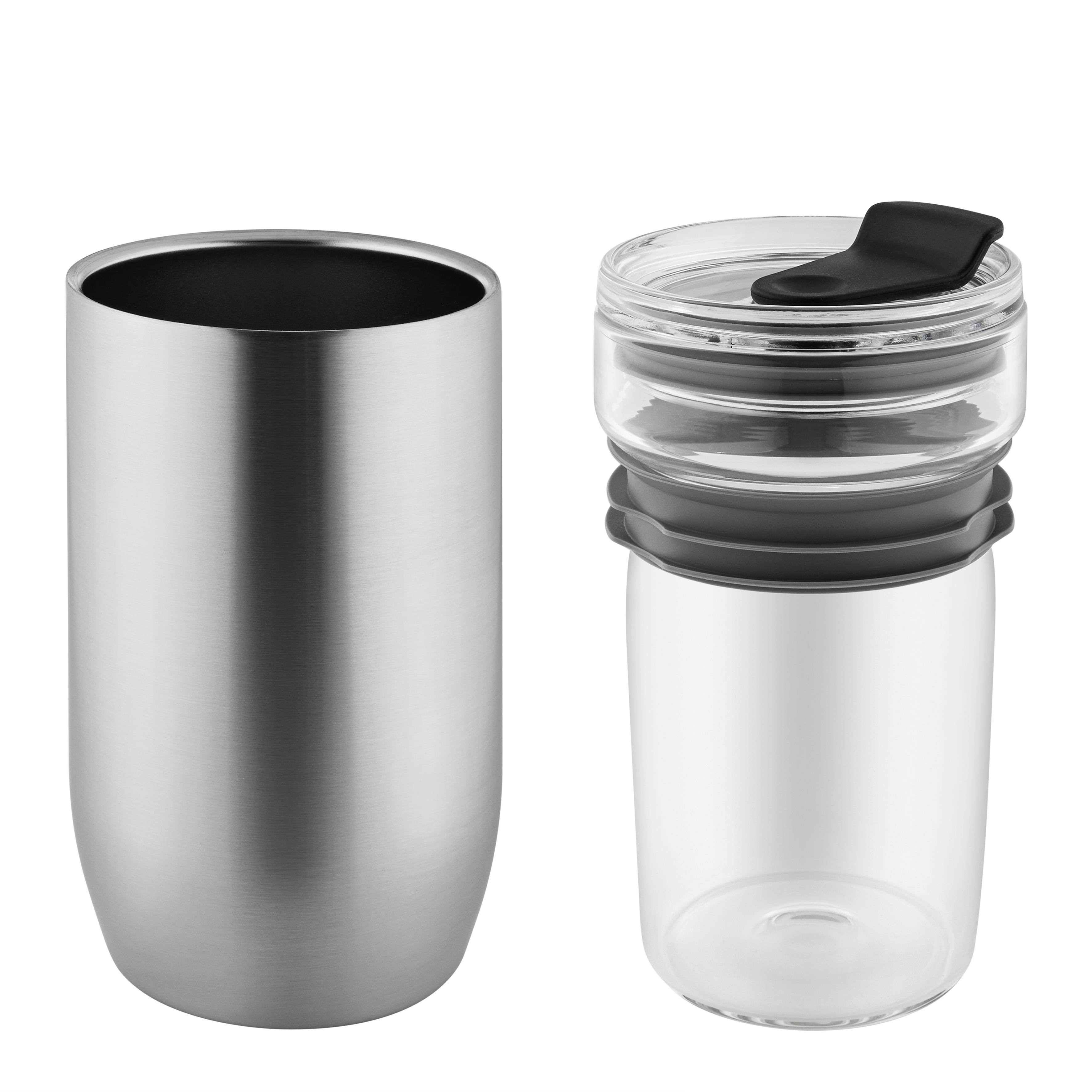 Metmaxx® Thermobecher ´CremaGourmetMedium´ silber