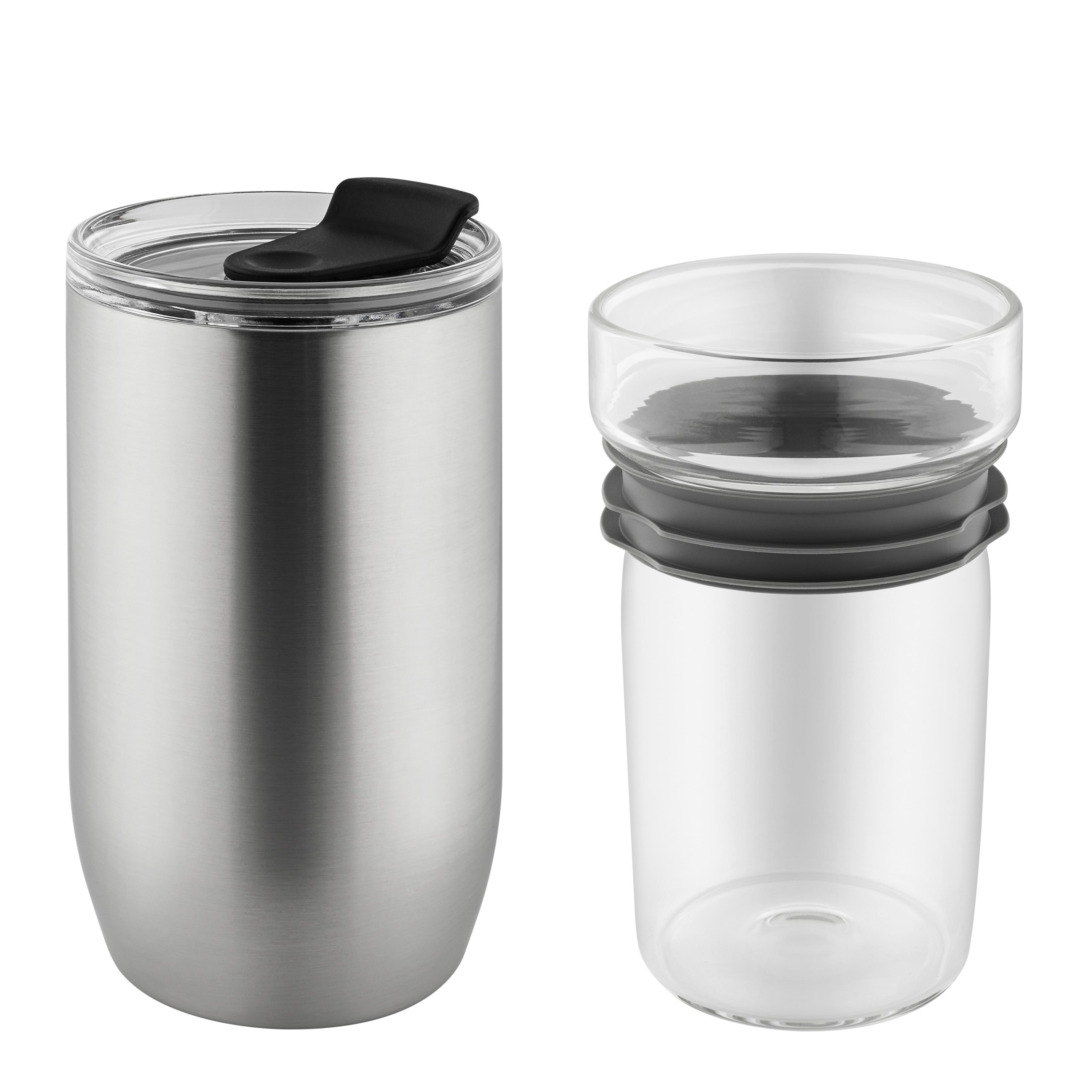 Metmaxx® Thermobecher ´CremaGourmetMedium´ silber