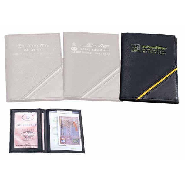 CreativDesign® Ausweistasche ´CD´ schwarz/gelb