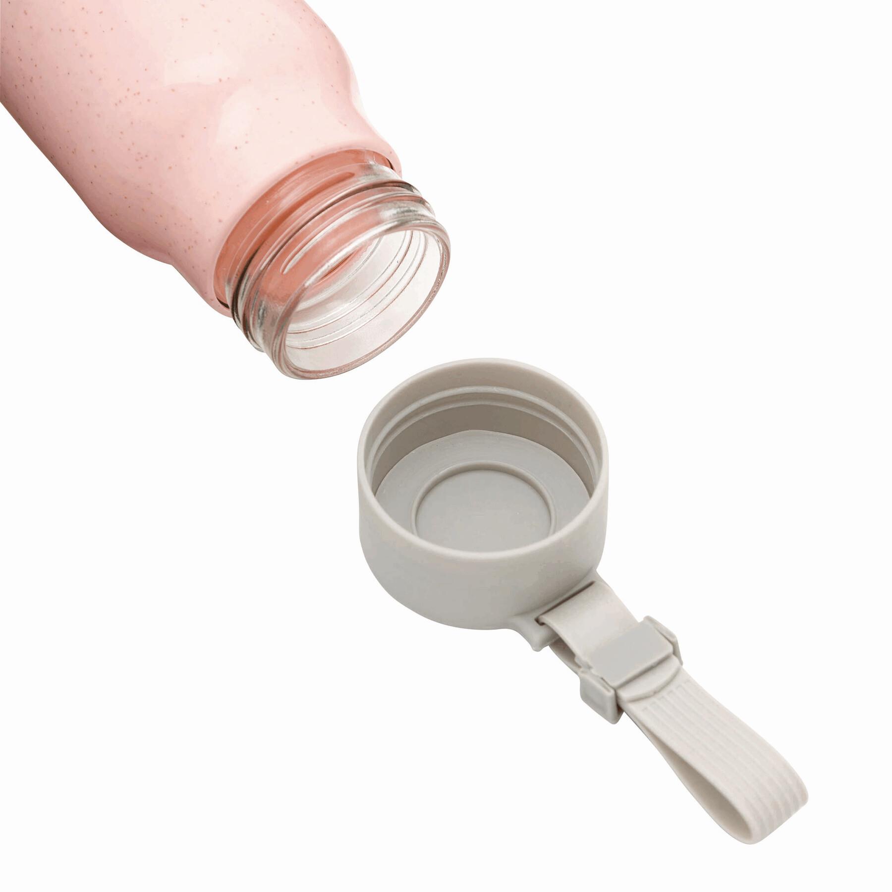 MECOZI DRINK - Glas-Trinkflasche mit Ummantelung