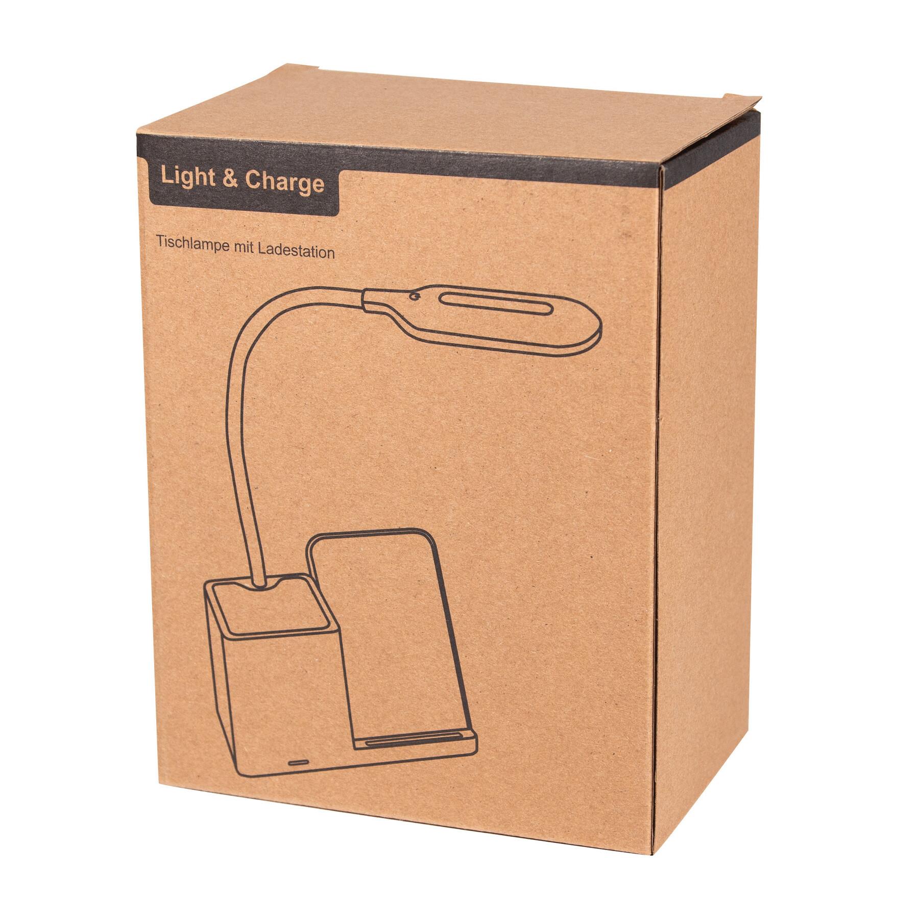 LIGHT & CHARGE - Schreibtischlampe mit Ladestation