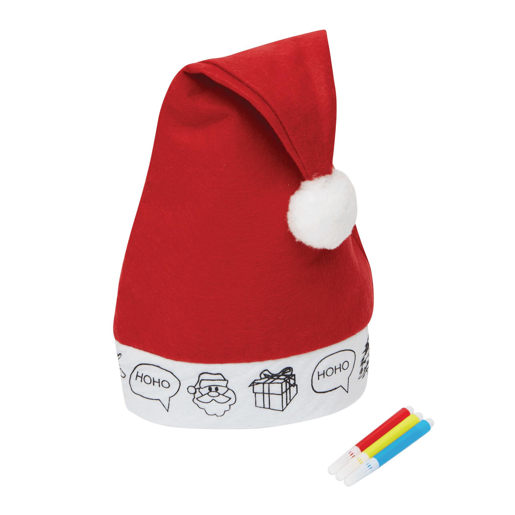 COLOURFUL HAT - Bemalbare Filz-Weihnachtsmann-Mütze