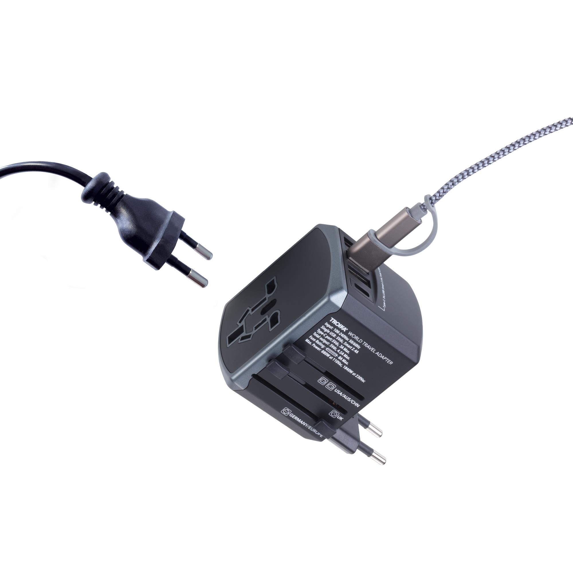 TROIKA Reiseadapter-Set TROIKA WORLD TRAVEL ADAPTER