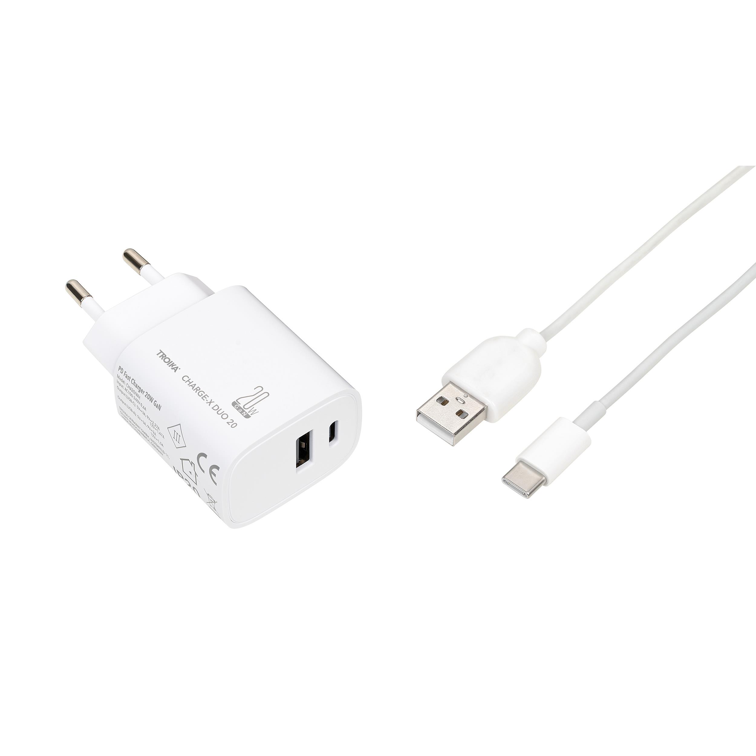 TROIKA Ladestecker CHARGE-X DUO 20