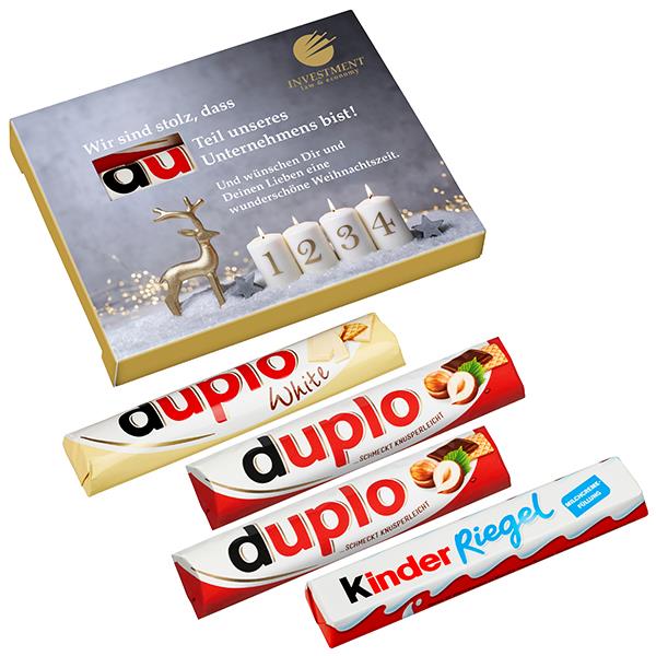 4er ´Advent´s-Duplo-Pack (2x Duplo klassisch, 1x Duplo weiß und 1x Kinder Riegel)