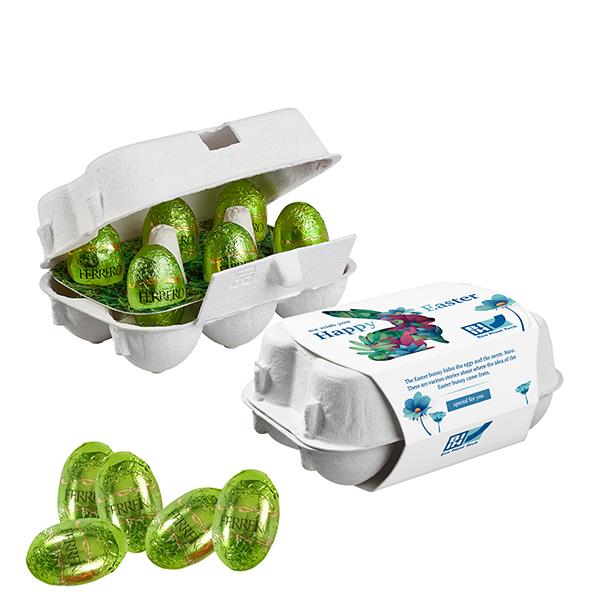 6er Ostereier-Karton mit Ferrero Küsschen Eiern