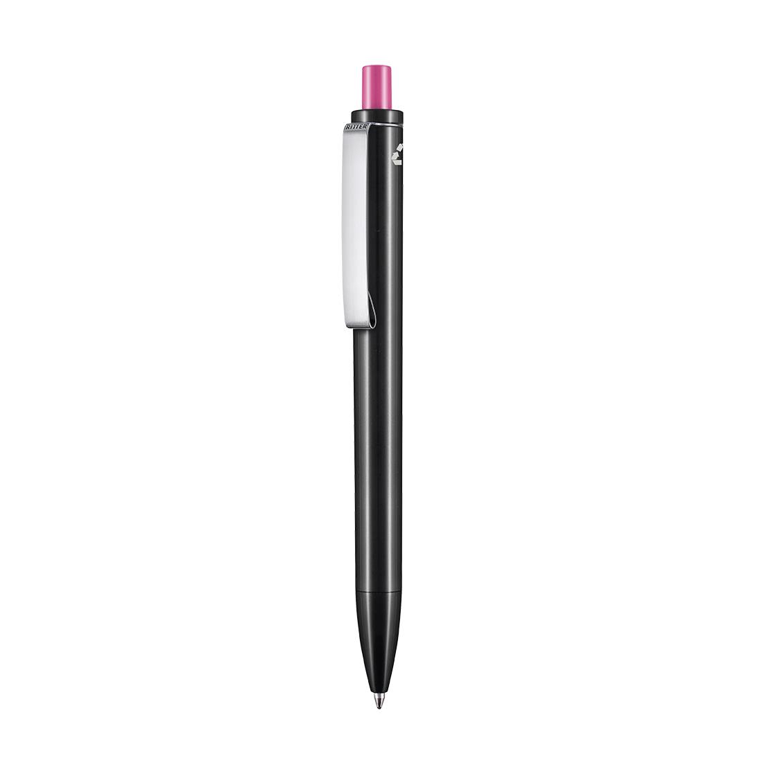 schwarz recycled (PCR)/fuchsia-pink