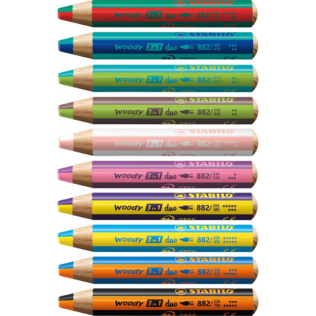 STABILO woody duo Farbstift 3er-Set