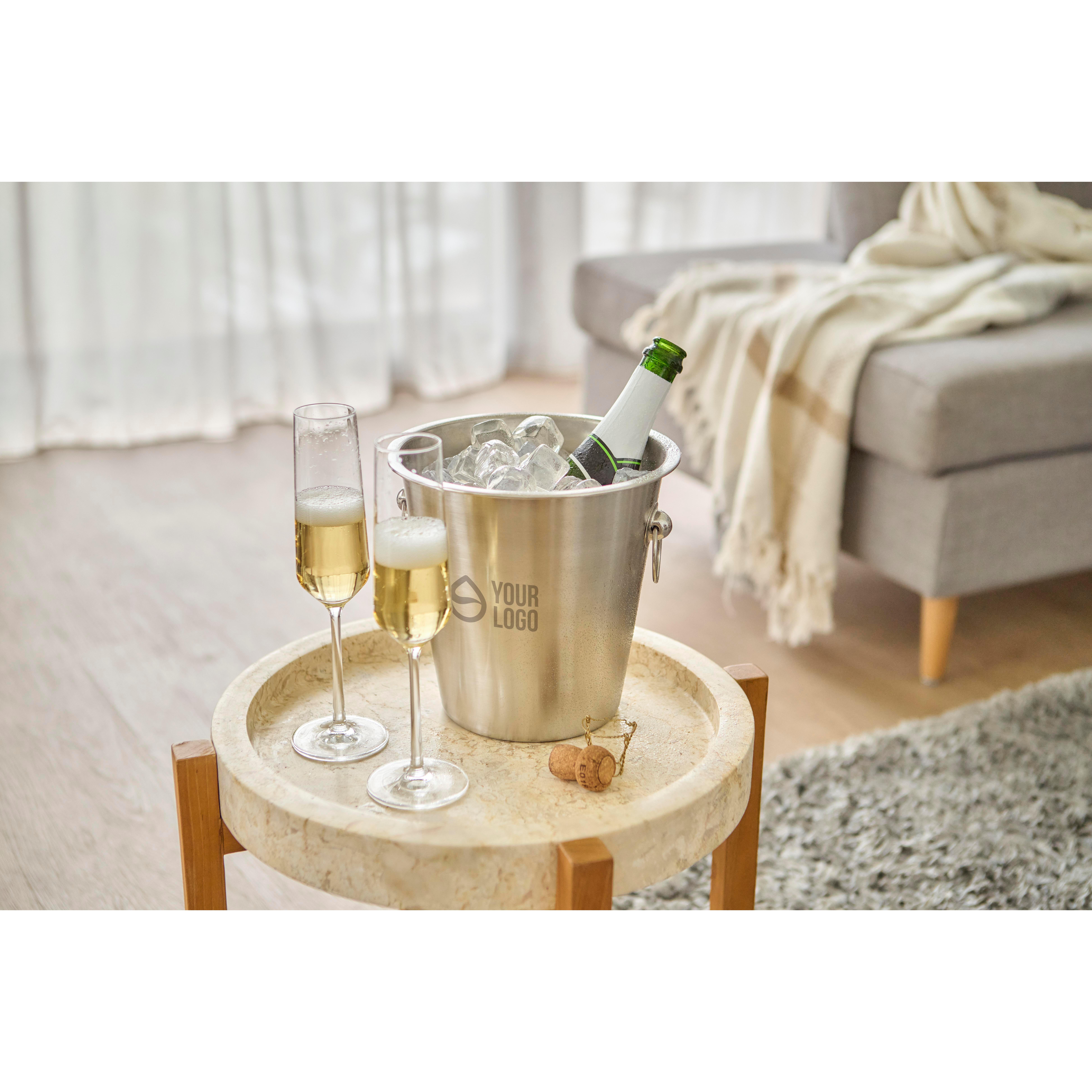 Sekt- und Champagnerkühler aus Edelstahl Hester