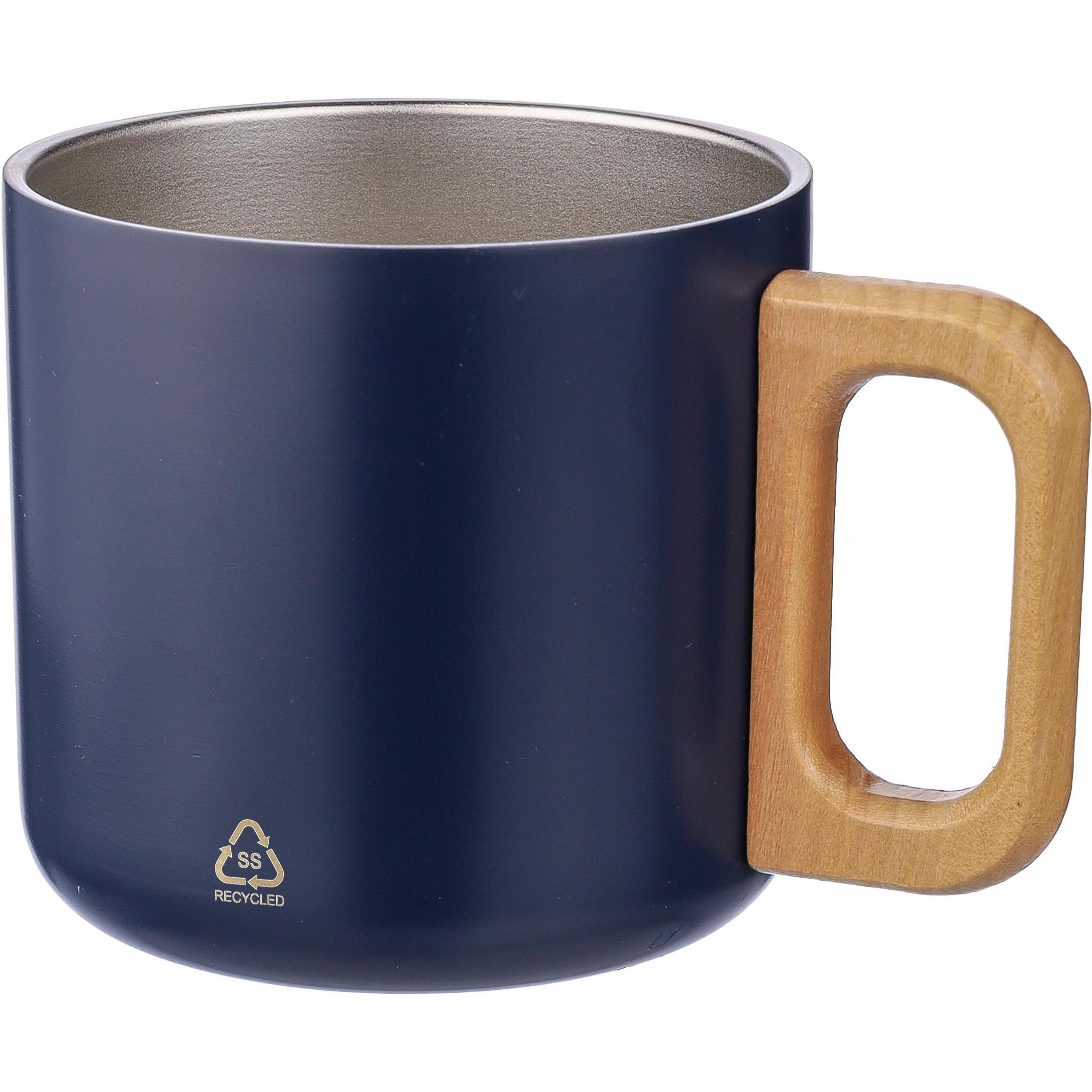 Doppelwandiger Becher aus recyceltem Edelstahl 400 ml Dwight