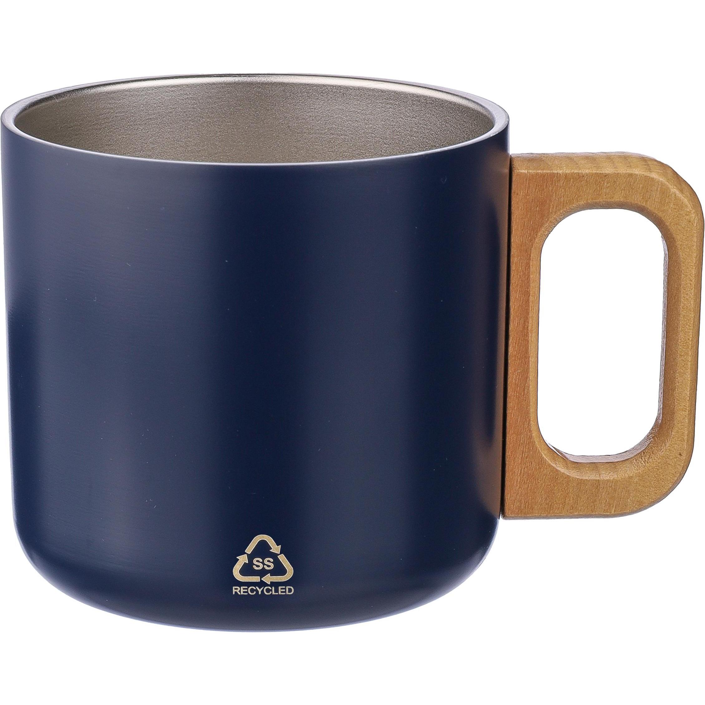 Doppelwandiger Becher aus recyceltem Edelstahl 400 ml Dwight