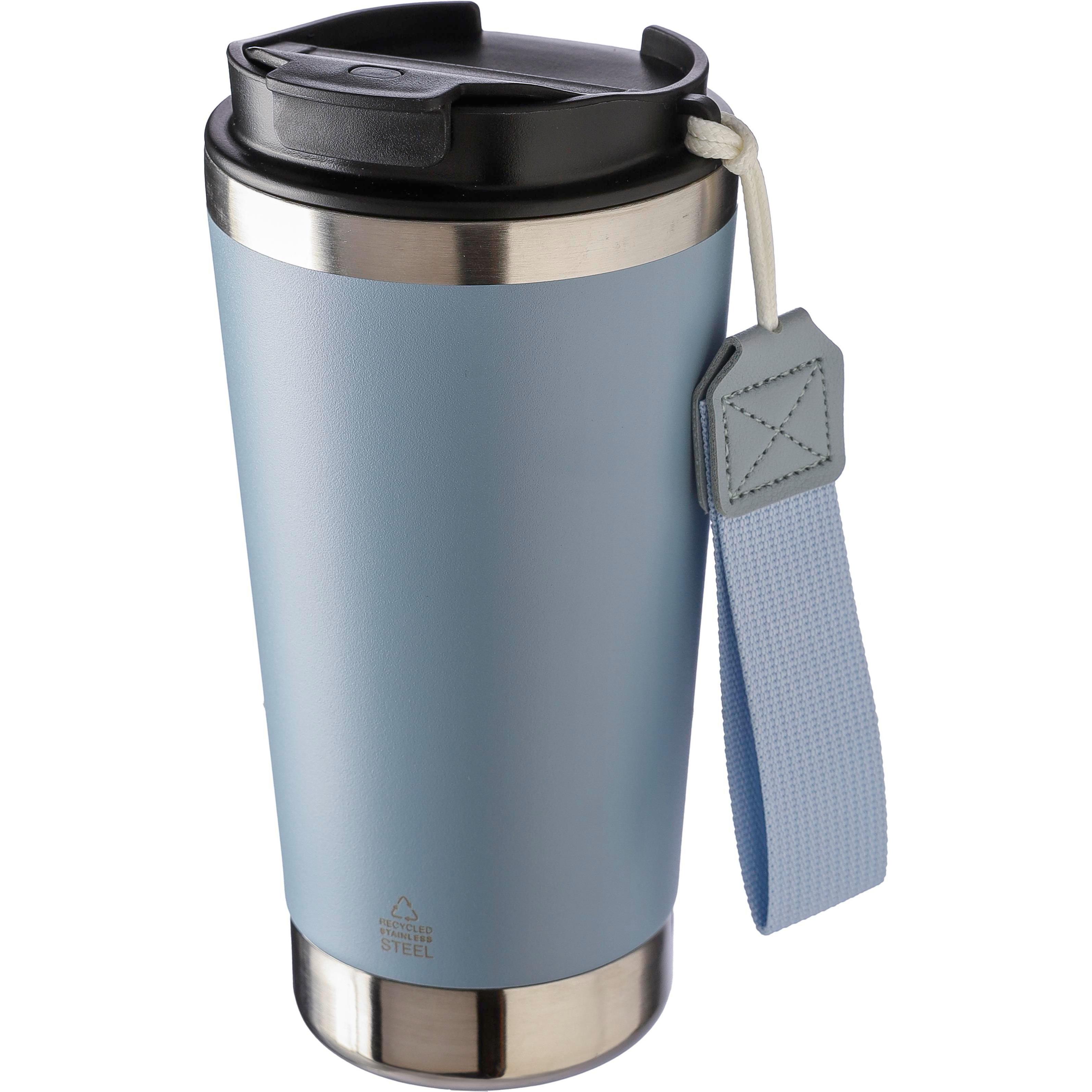 Doppelwandiger Trinkbecher aus recyceltem Edelstahl 500 ml Kayla