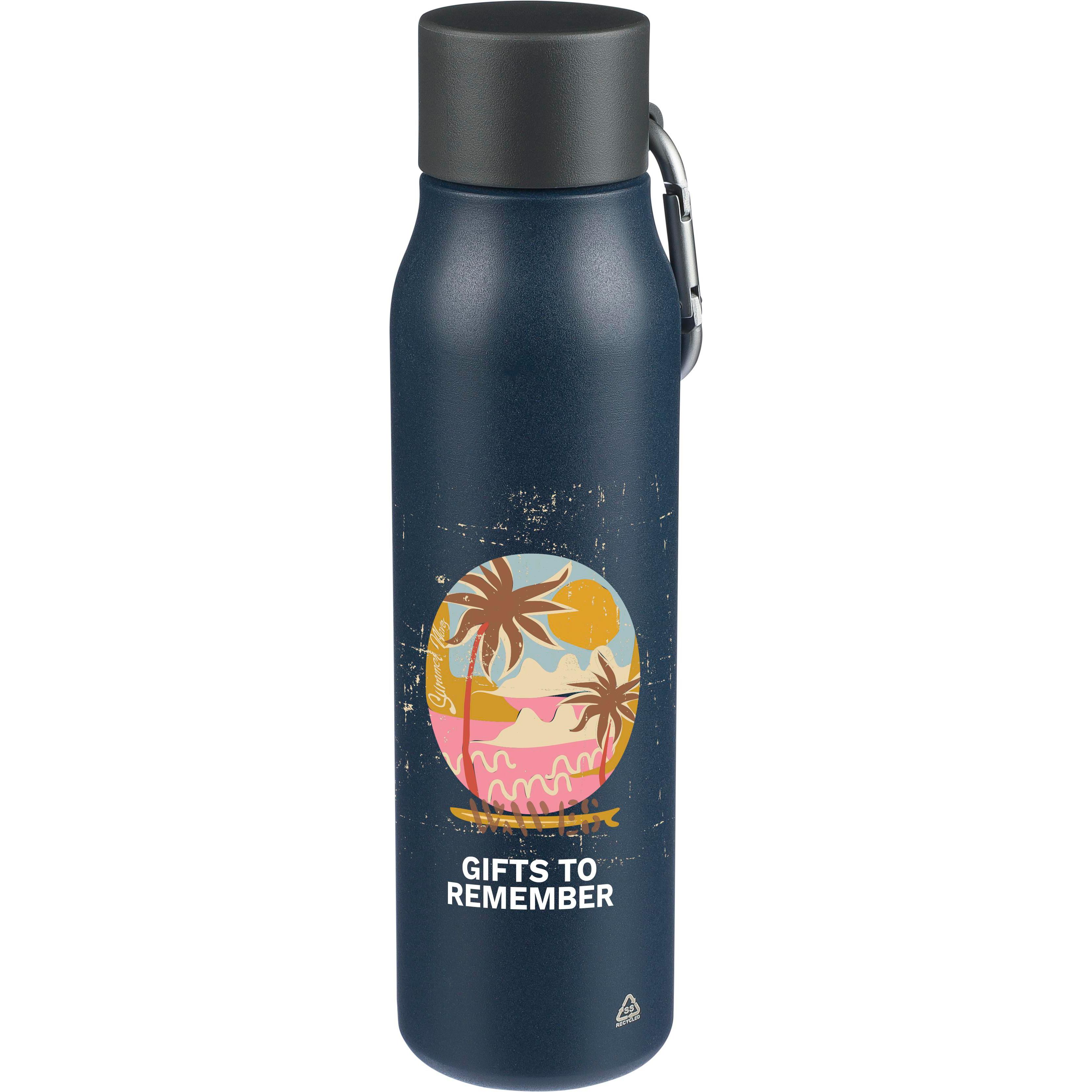 Doppelwandige Trinkflasche aus recyceltem Edelstahl (600 ml) Cassian