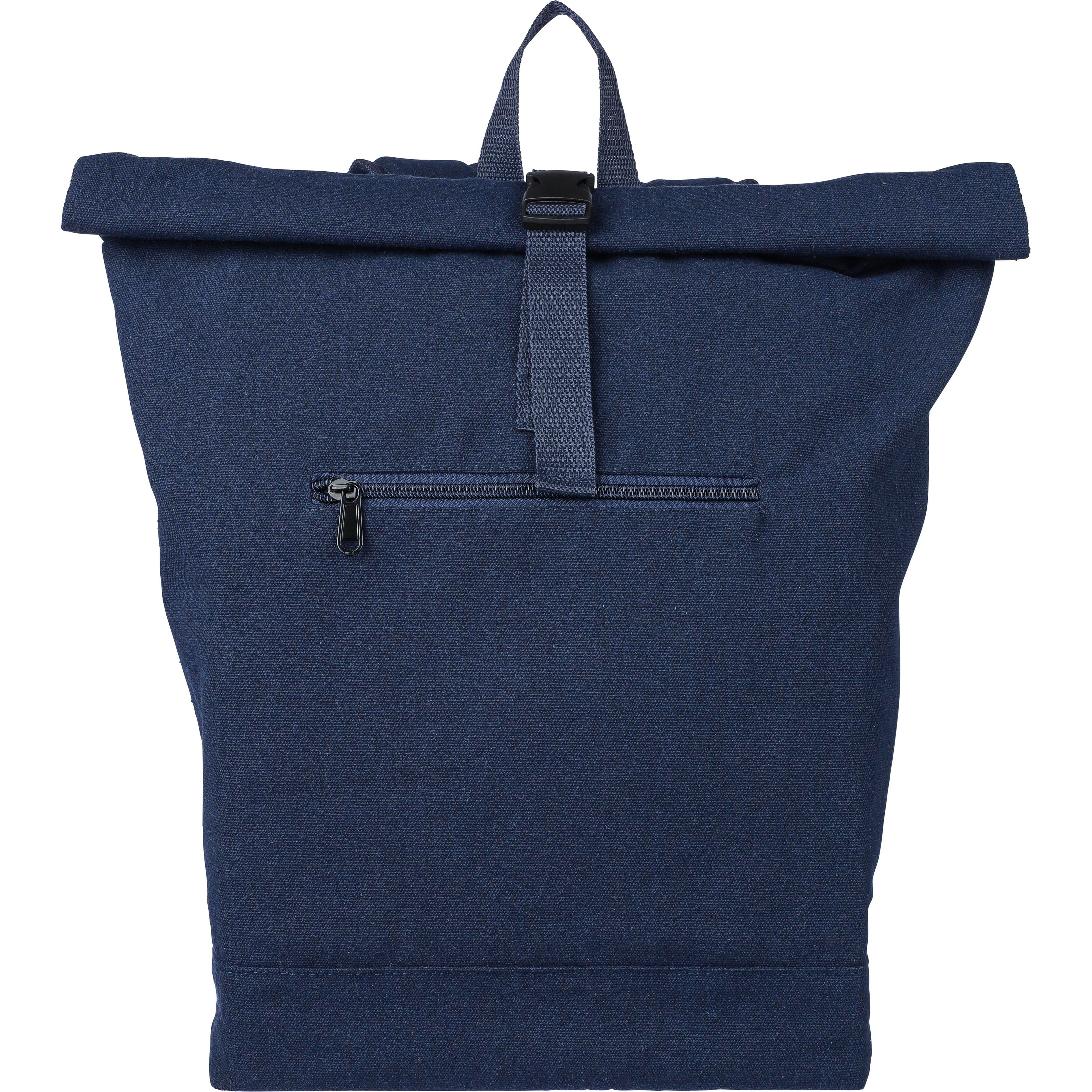 Rolltop-Rucksack Thaddeus aus recyceltem Poly-Baumwollgewebe (330 g/m2)