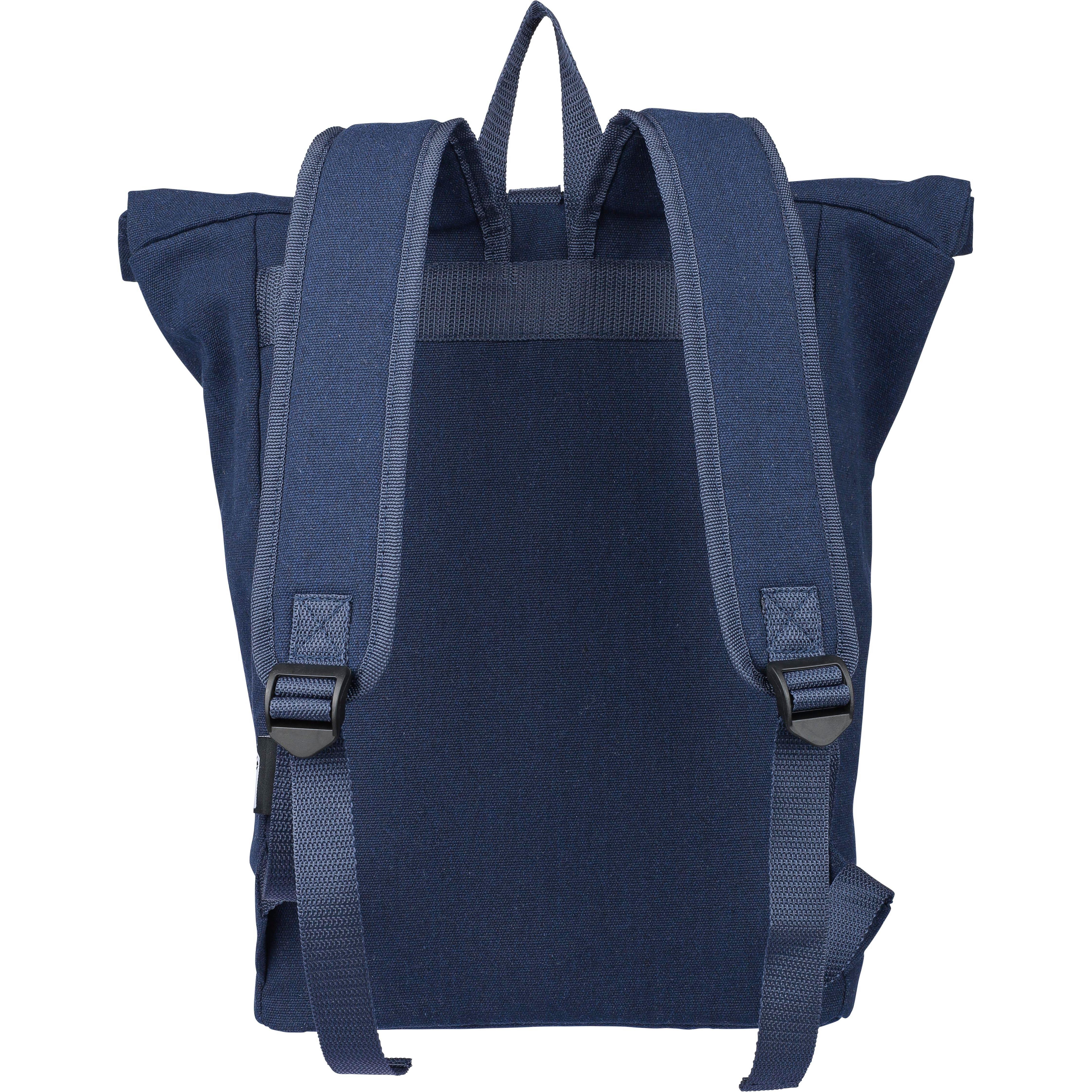 Rolltop-Rucksack Thaddeus aus recyceltem Poly-Baumwollgewebe (330 g/m2)