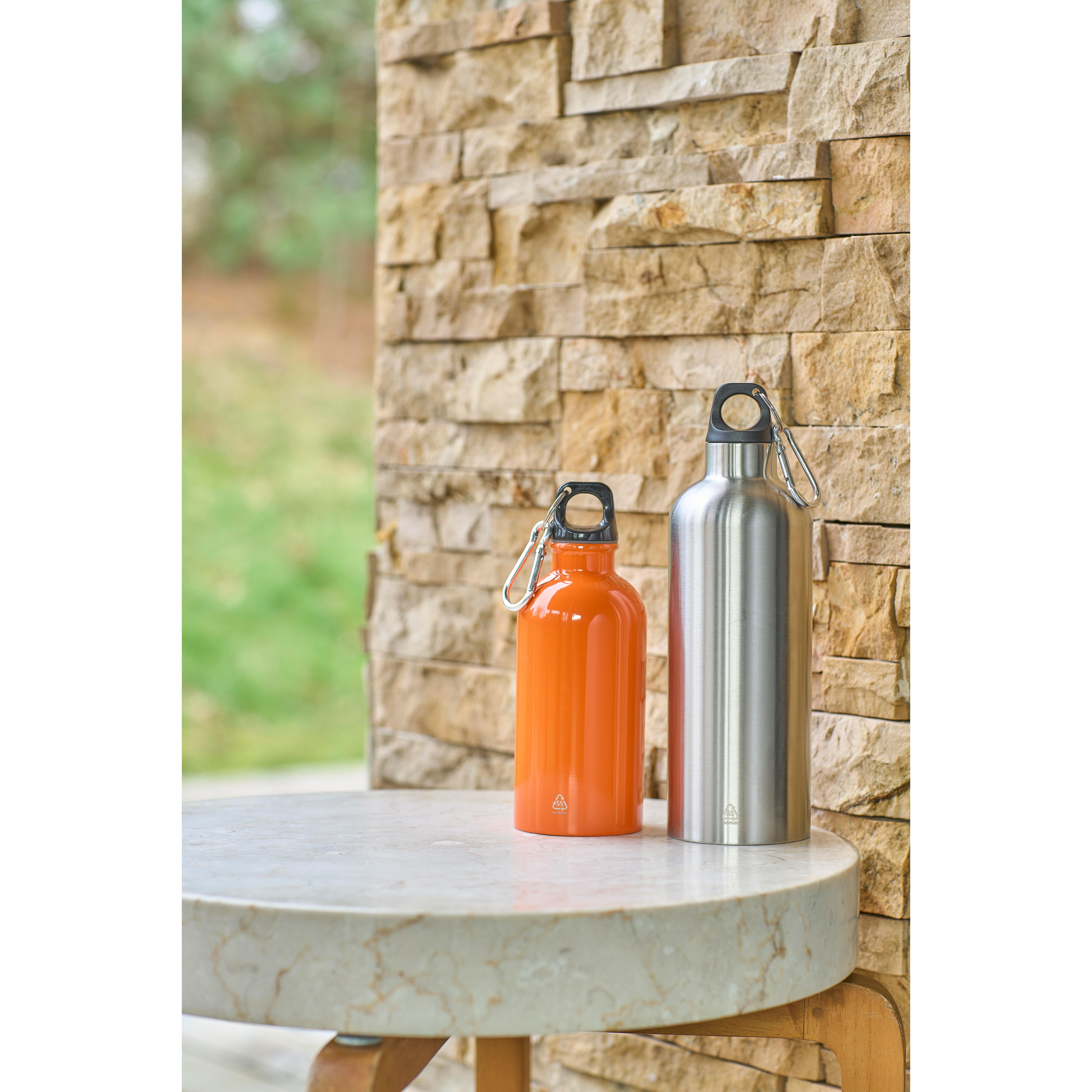 Einwandige Flasche aus recyceltem Edelstahl (400 ml) Sable