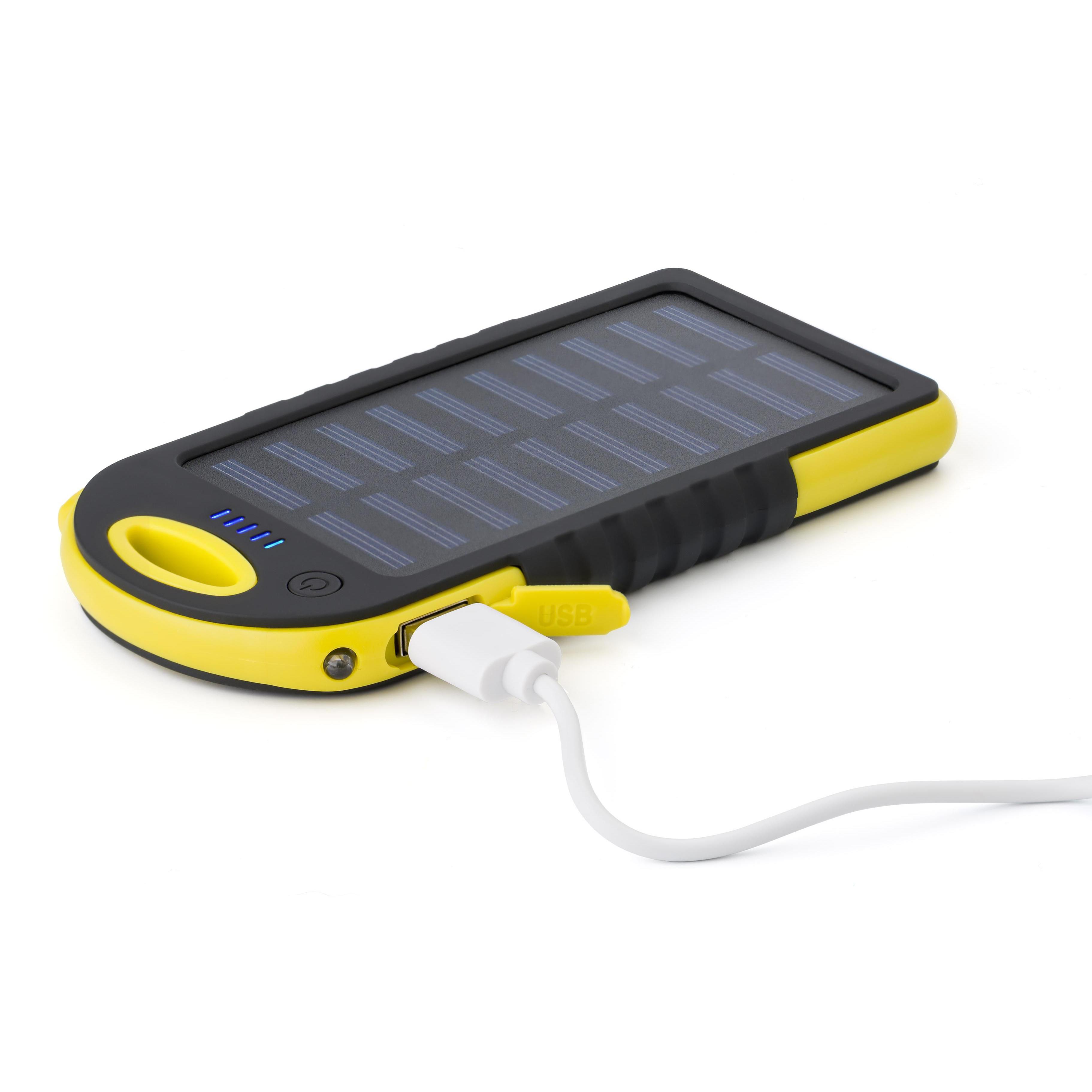 Gummierte ABS Solar-Powerbank Arin