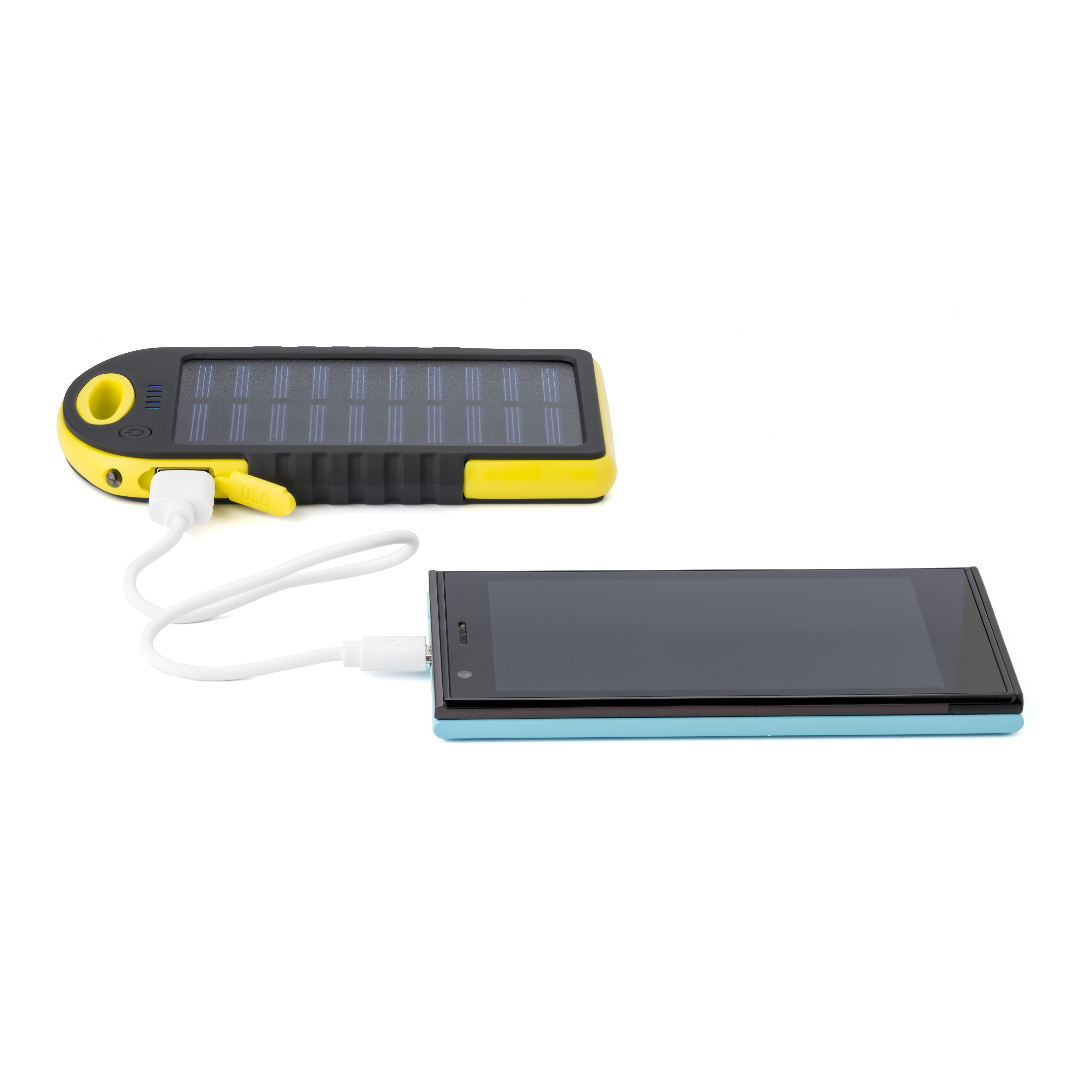 Gummierte ABS Solar-Powerbank Arin