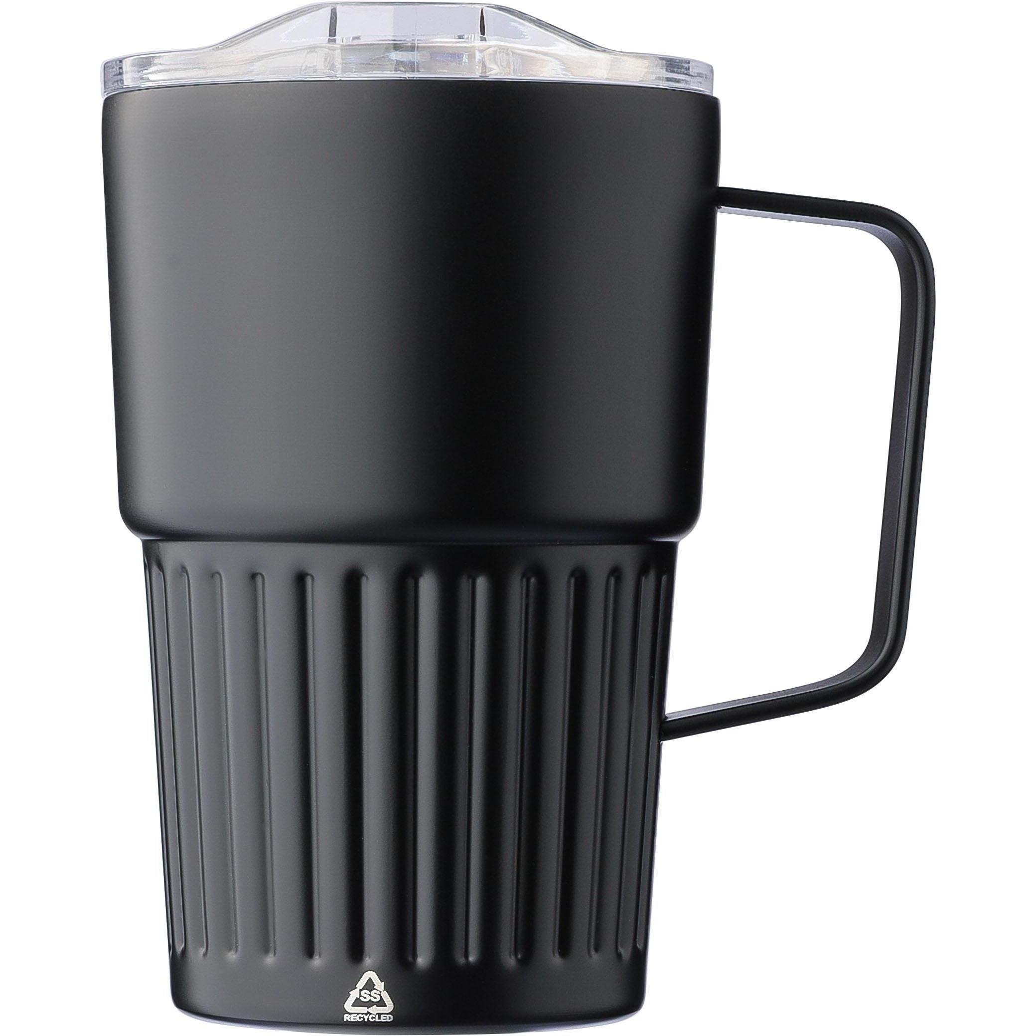 Recycelter Edelstahl-Reisebecher mit doppelter Wand (450 ml) Calo
