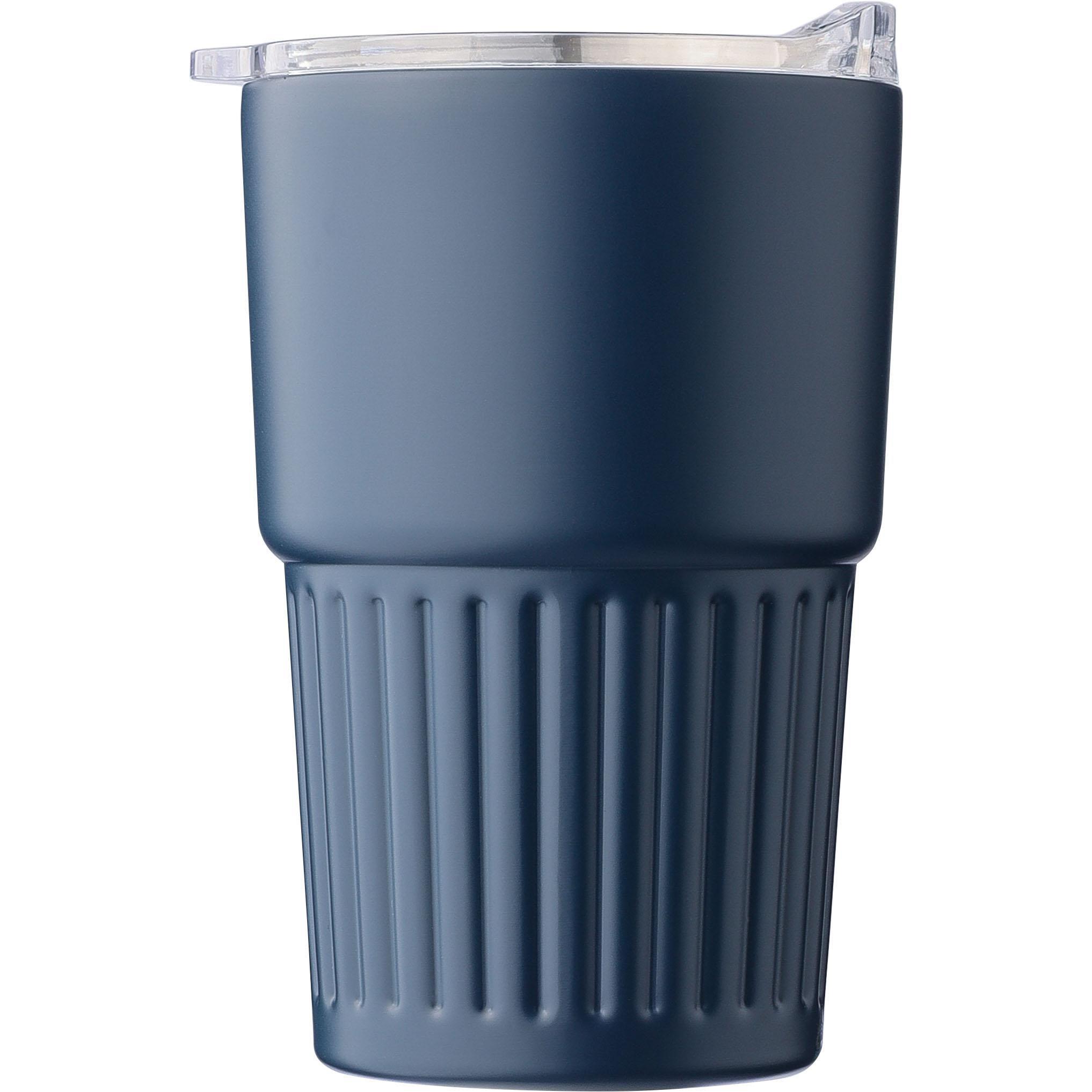 Recycelter Edelstahl-Reisebecher mit doppelter Wand (450 ml) Calo