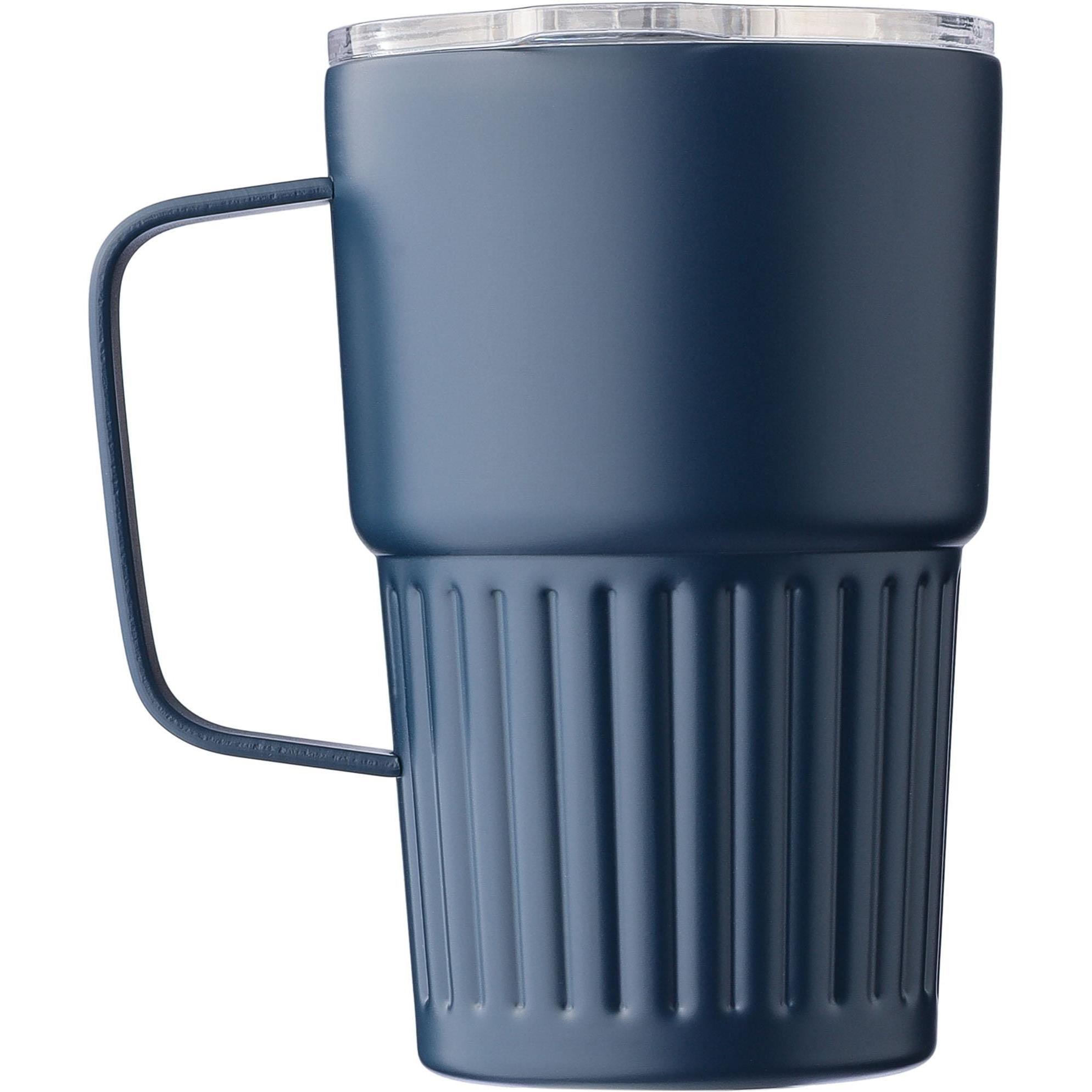 Recycelter Edelstahl-Reisebecher mit doppelter Wand (450 ml) Calo