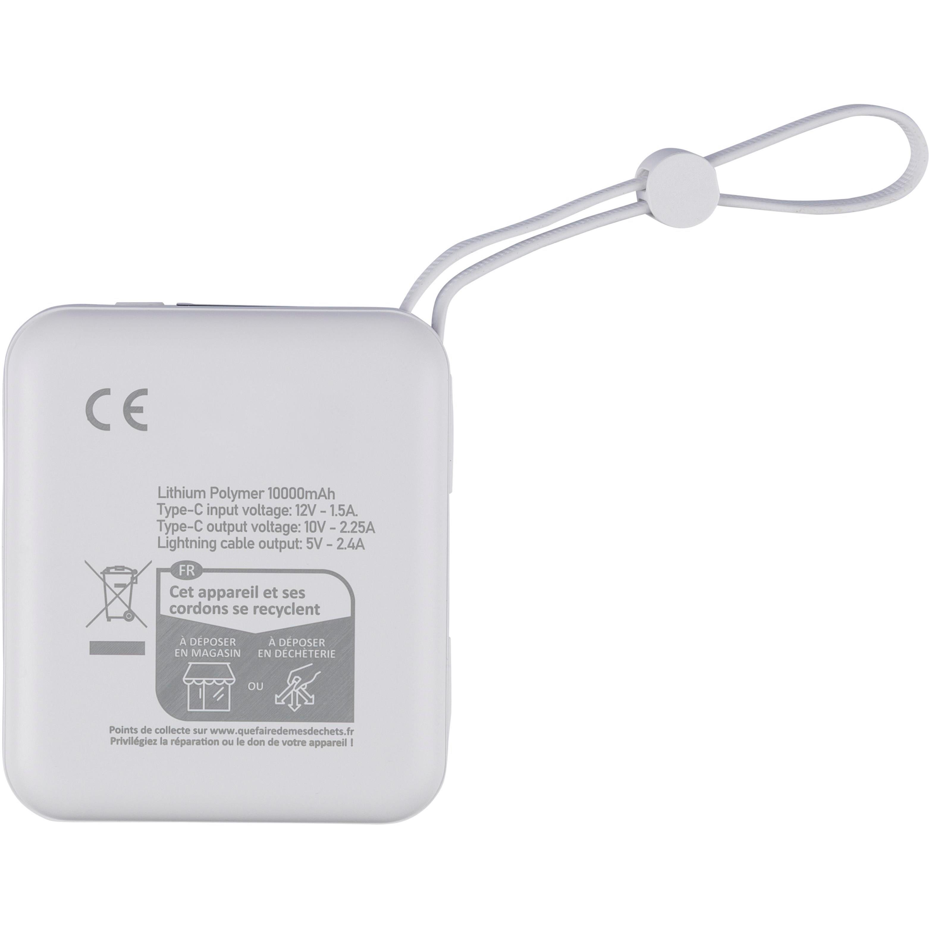 Recycelte ABS-Powerbank Jona