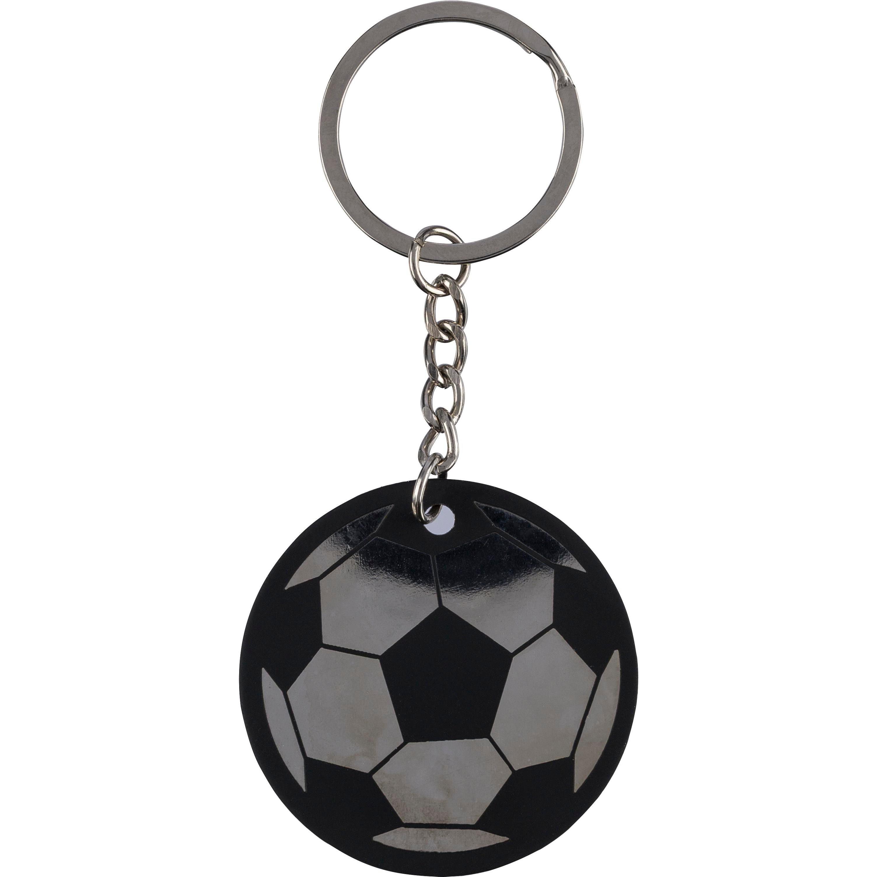 Schlüsselanhänger in Form eines Fußballs aus recyceltem Edelstahl von Ciro