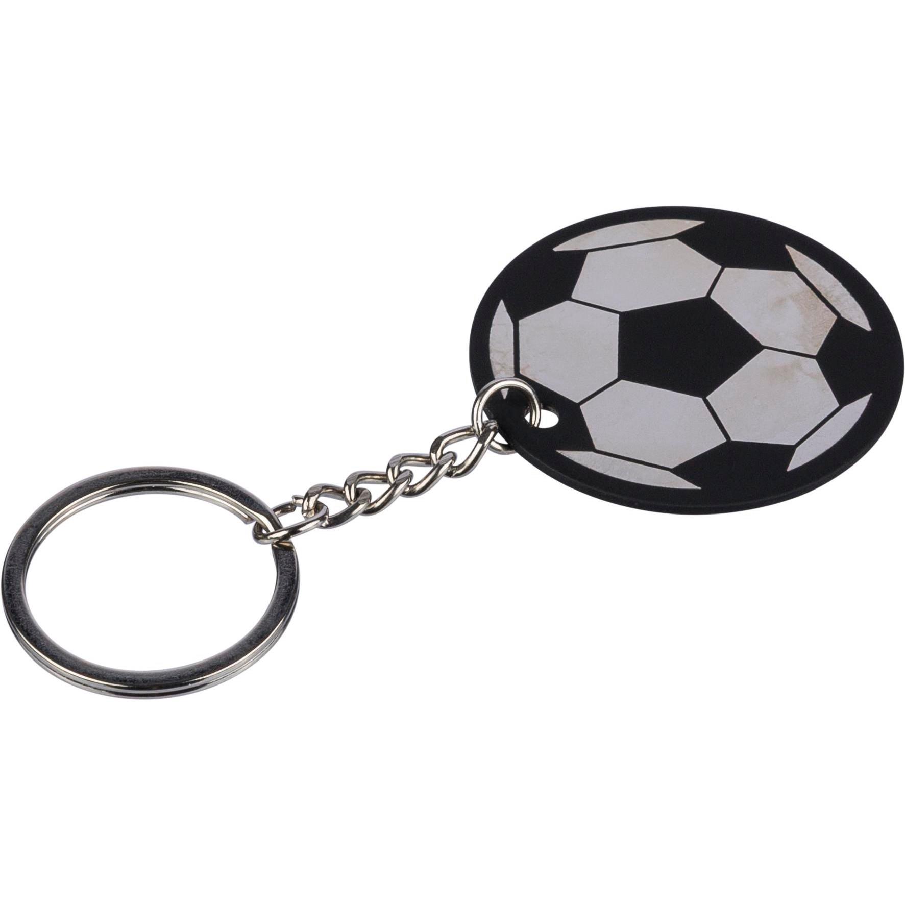 Schlüsselanhänger in Form eines Fußballs aus recyceltem Edelstahl von Ciro