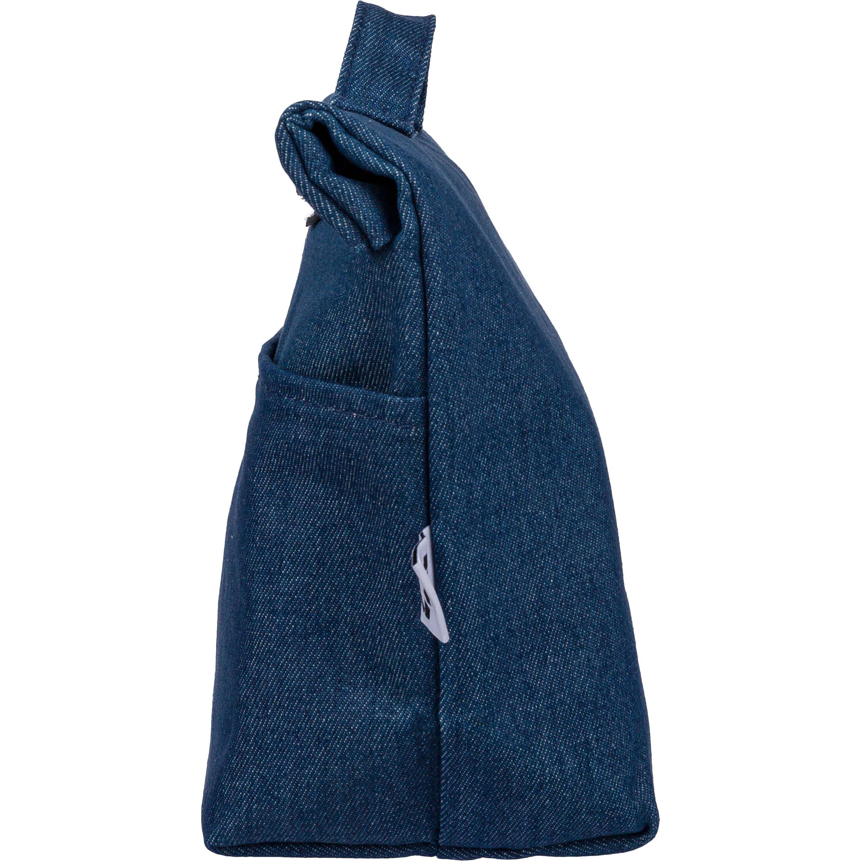 Recycelte Denim-Kühltasche mit Rollverschluss Mira