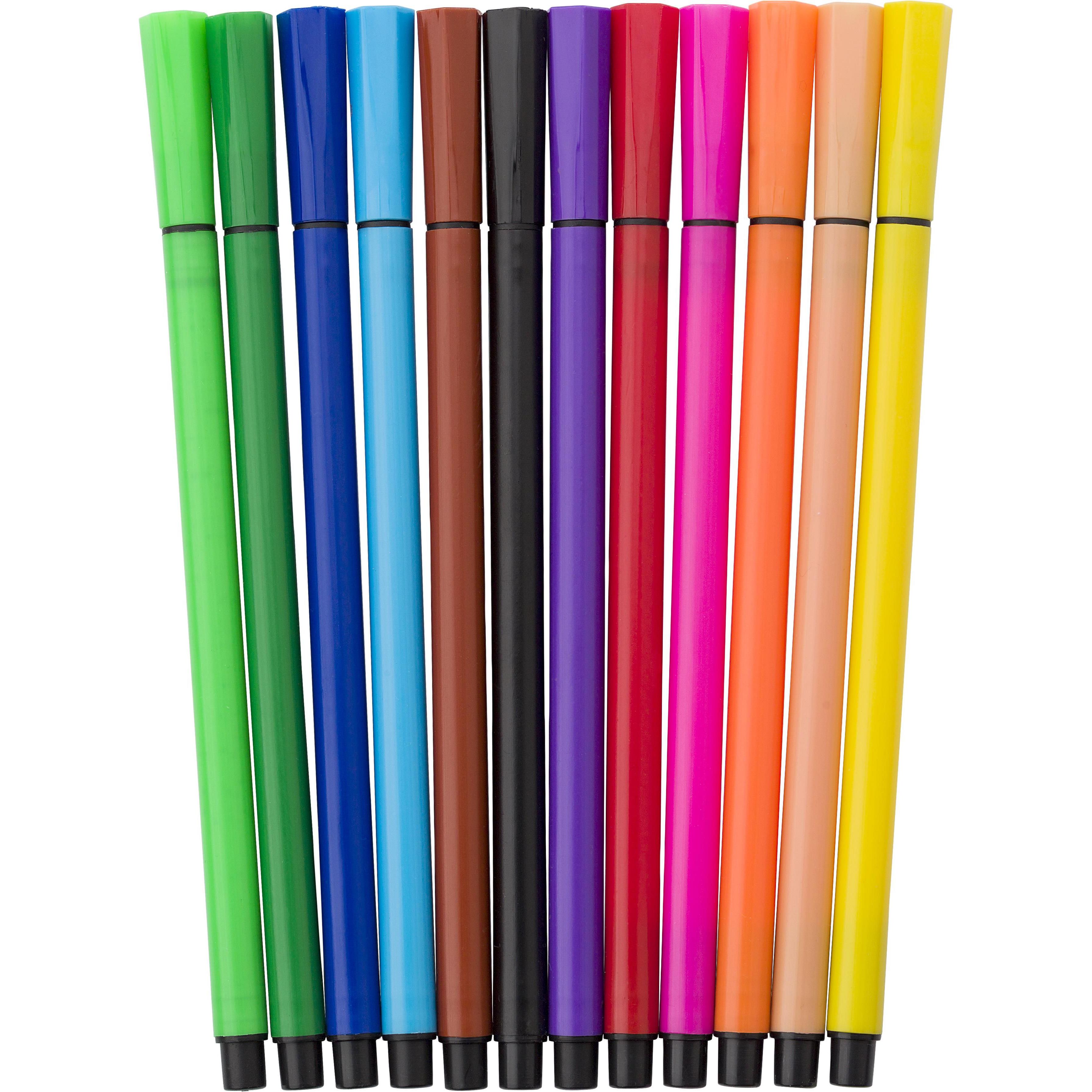Filzstift-Set aus Kunststoff Evan
