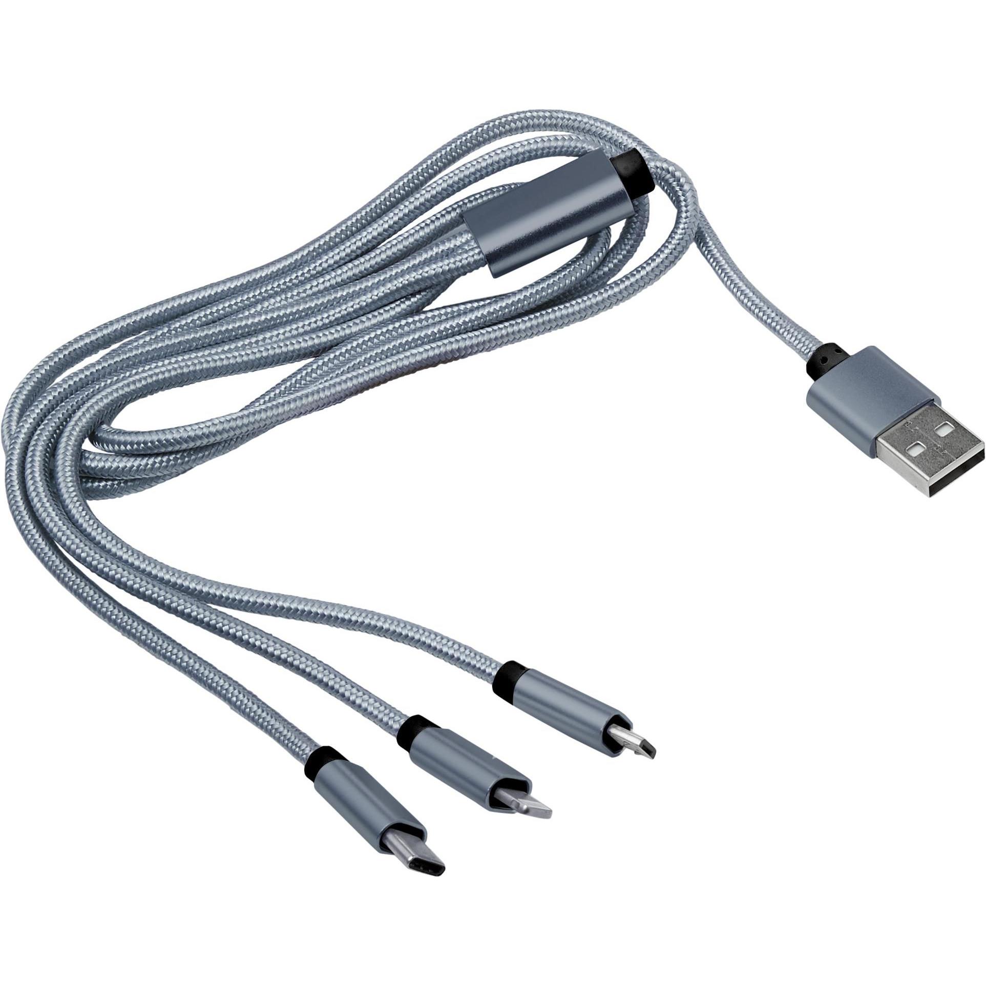 3-in-1 Ladekabel aus Nylon Felix