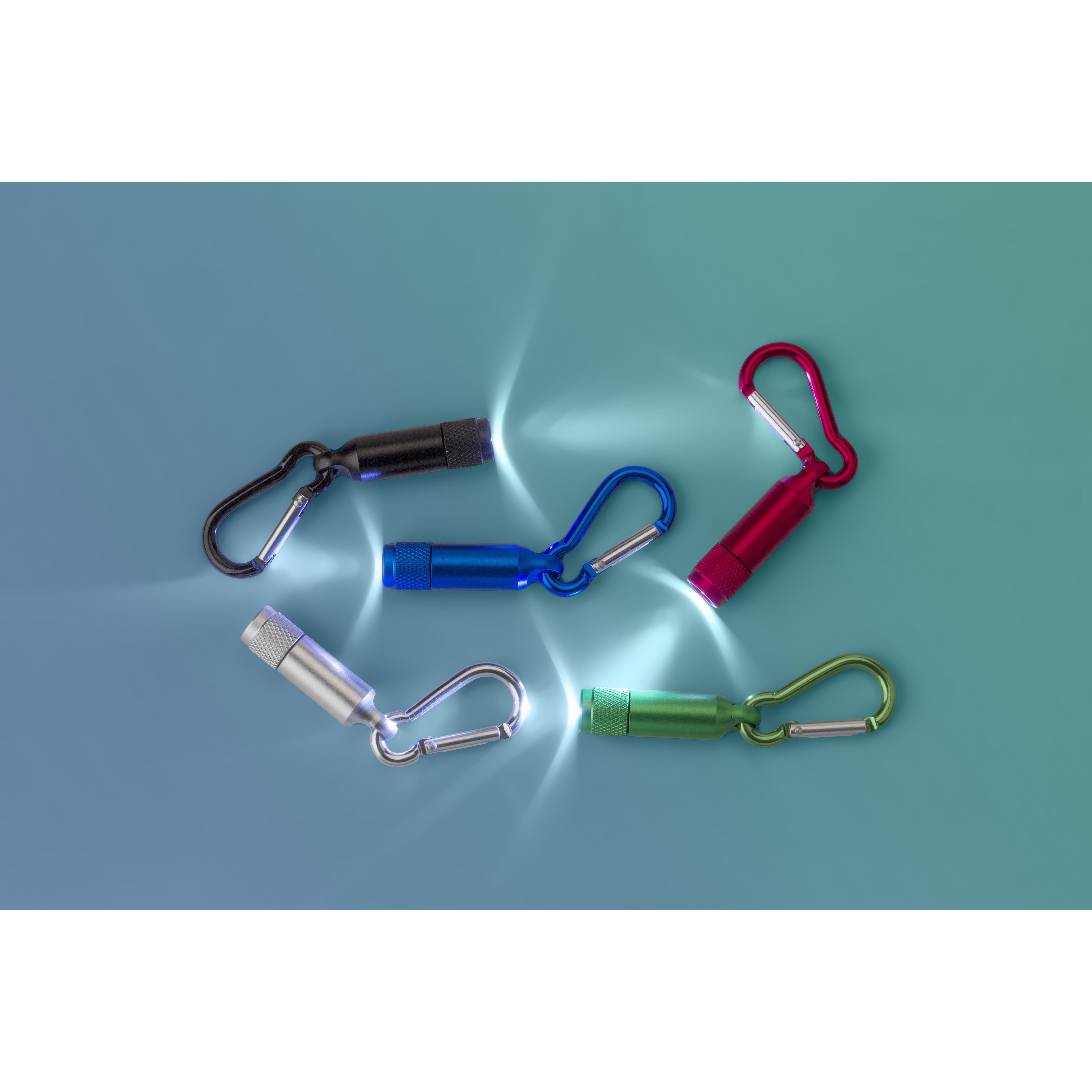 Mini-Taschenlampe aus Aluminium mit Karabiner Tracy