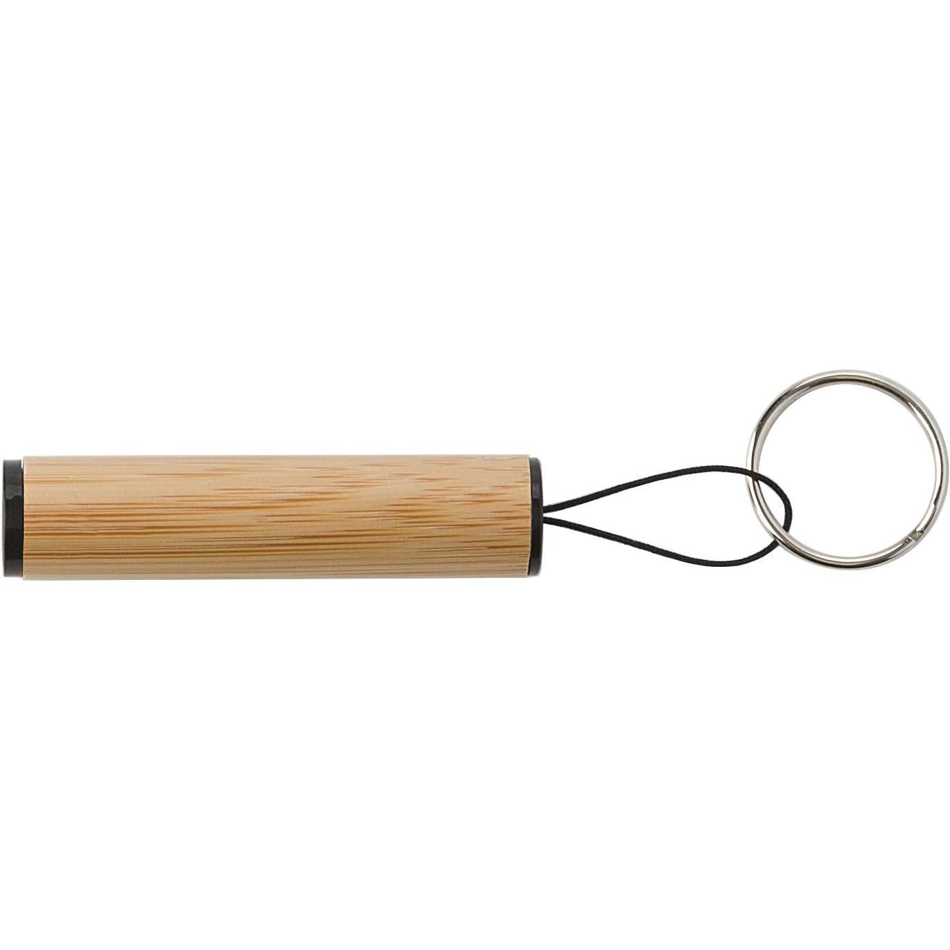 Mini-Taschenlampe aus Bambus mit Schlüsselanhänger Ilse