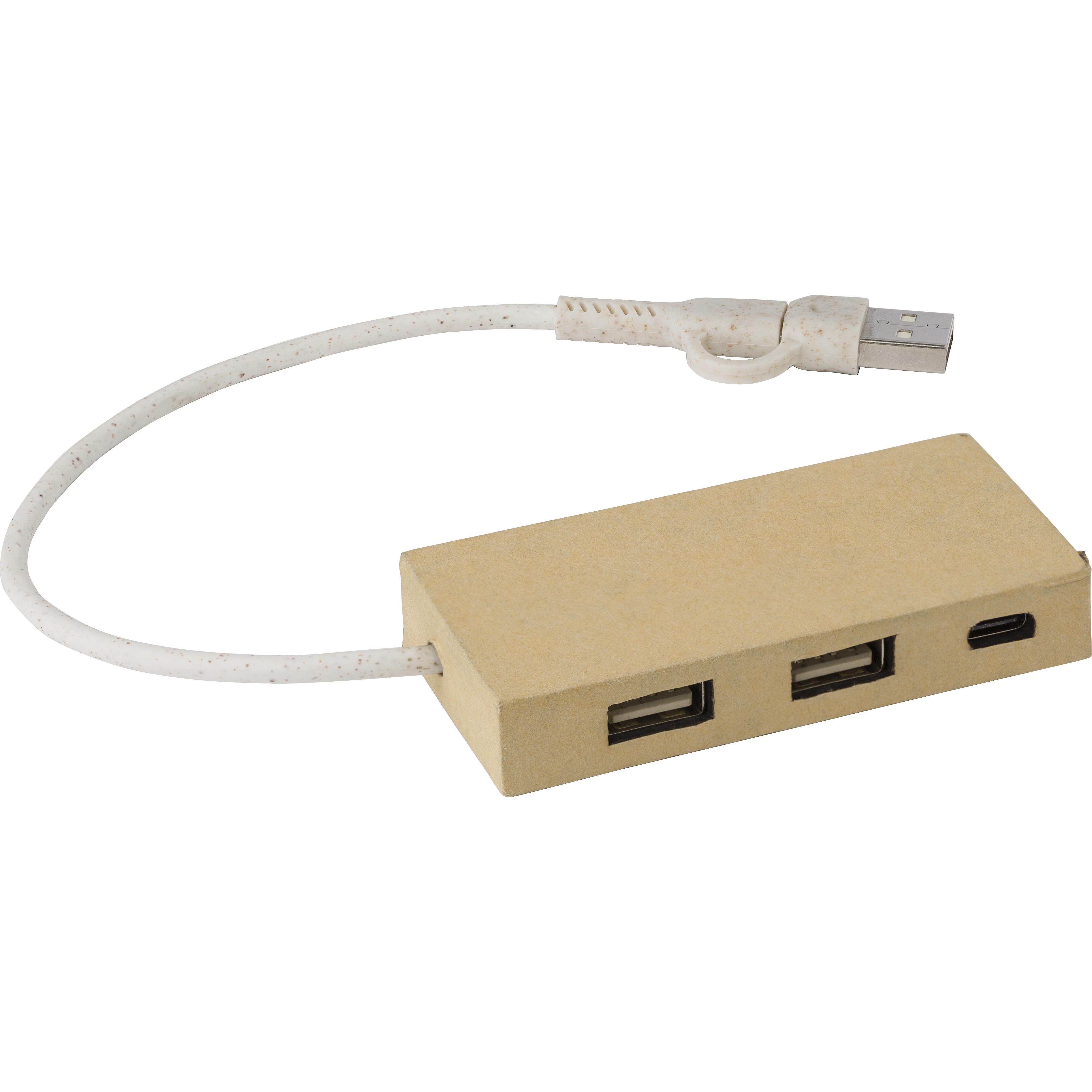 USB-Hub aus Aluminium und recyceltem Papier Paulo