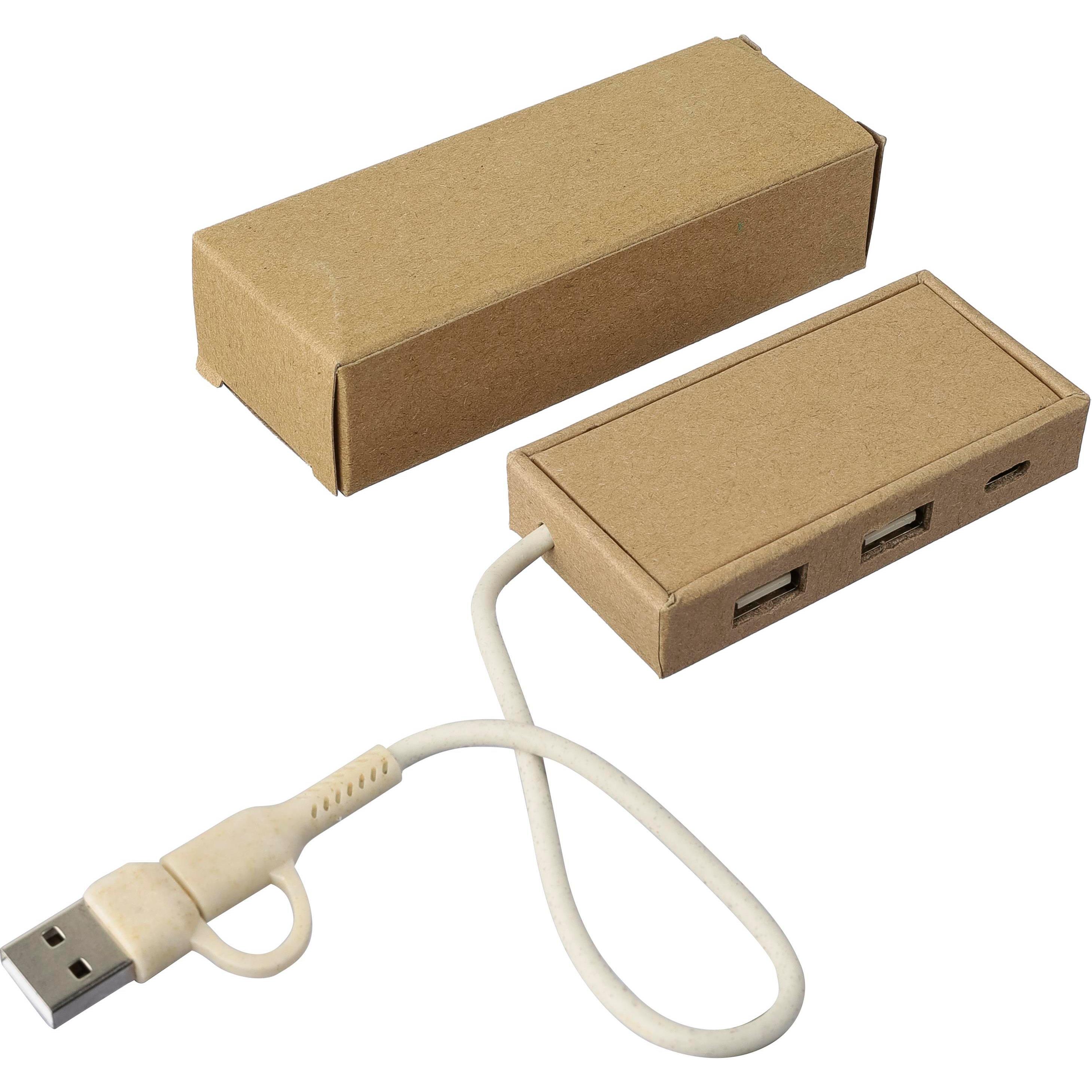 USB-Hub aus Aluminium und recyceltem Papier Paulo