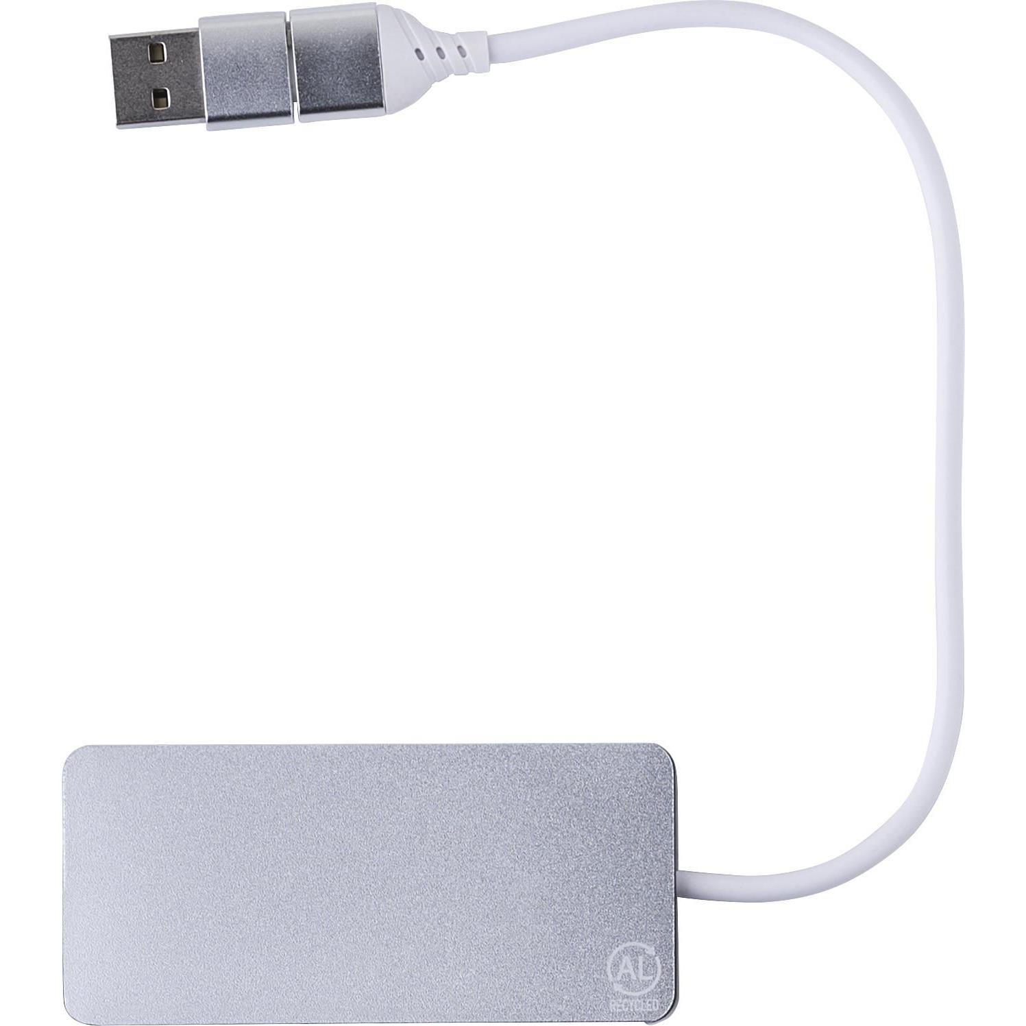 Recycelte Aluminium USB Hub Layton