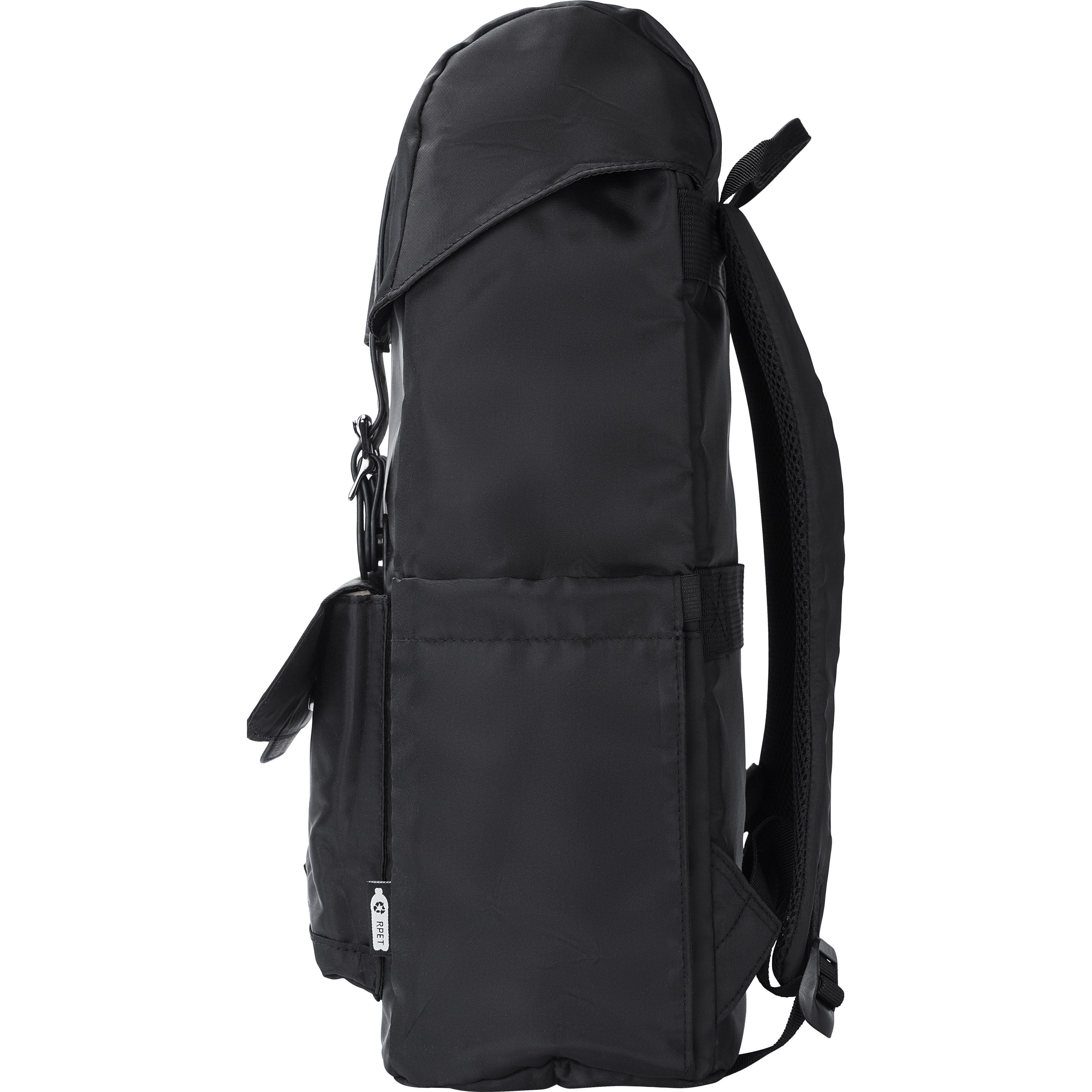 rPET (290T) Polyester Twill Rucksack mit Lasche Marlowe