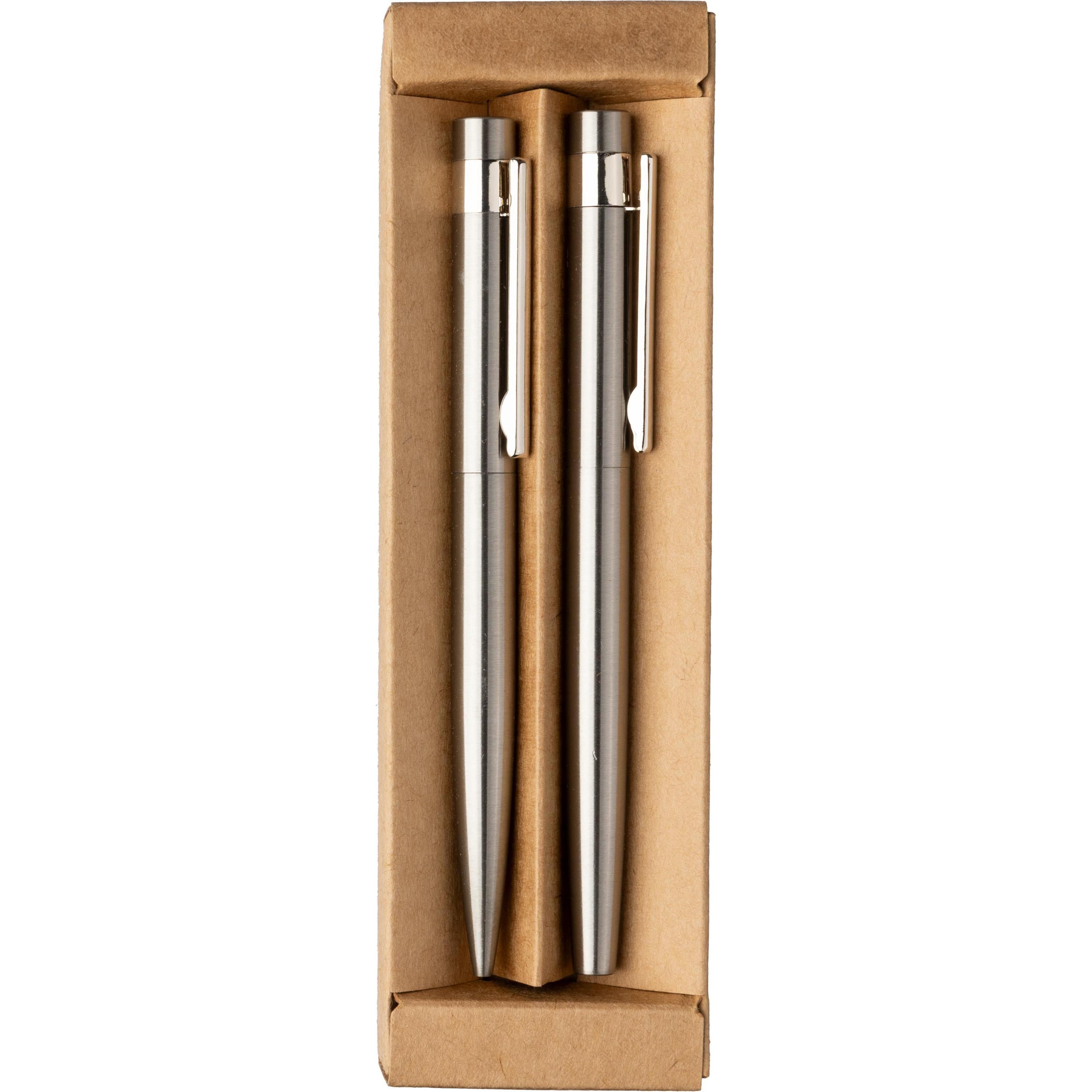 Schreibset aus recyceltem Edelstahl Fritz