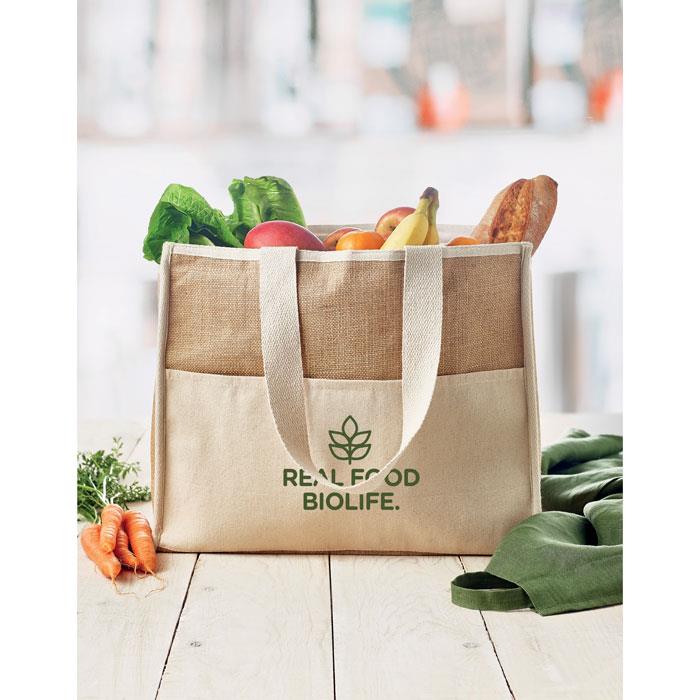 Jute-Canvas Shopping Tasche