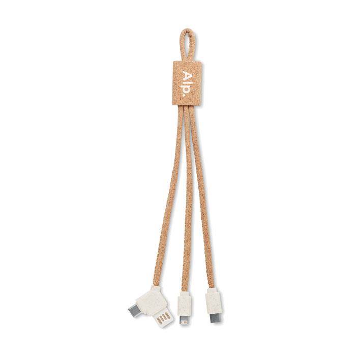 3in1 Ladekabel Kork