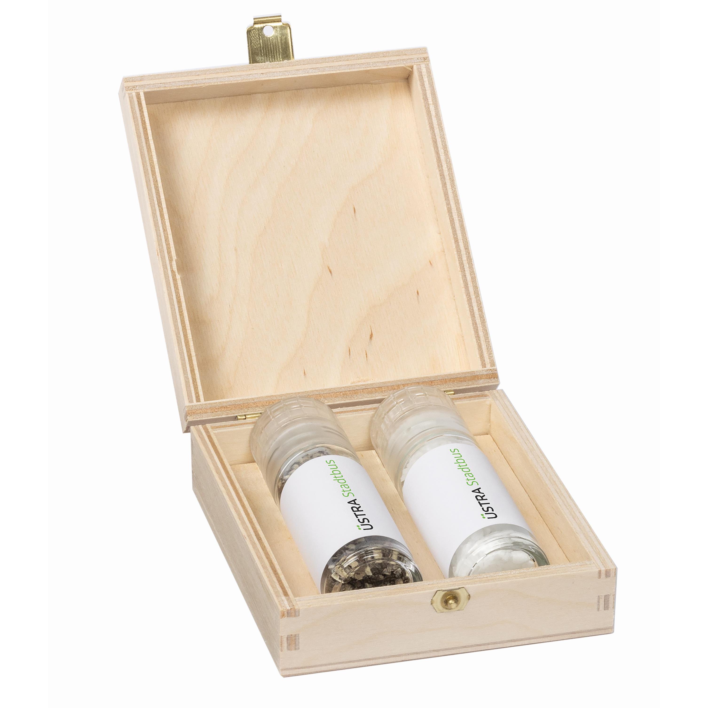 Holzbox für würzige ´Mini´ Mühlen - 2er Set