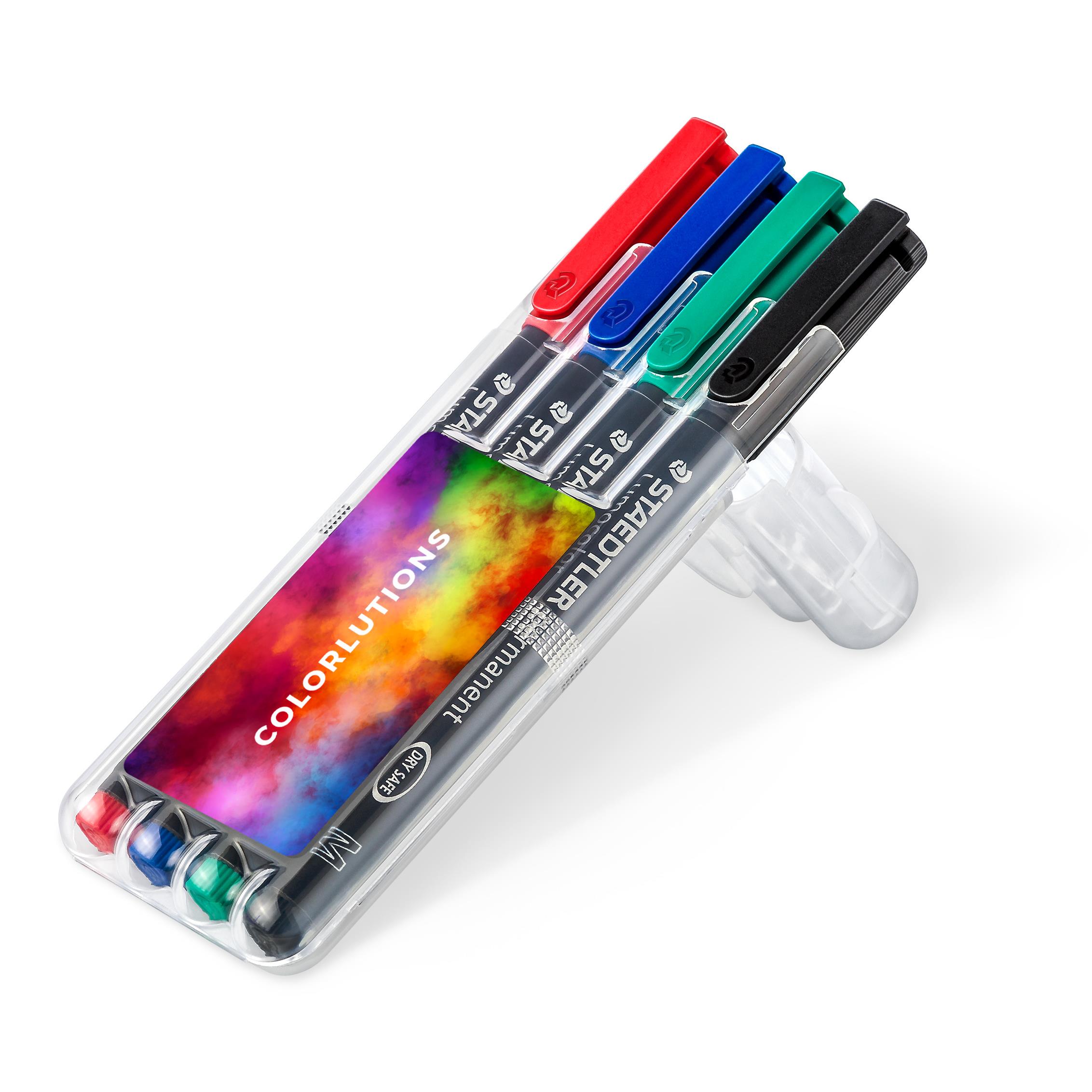 STAEDTLER Lumocolor® permanent M, 4er Box